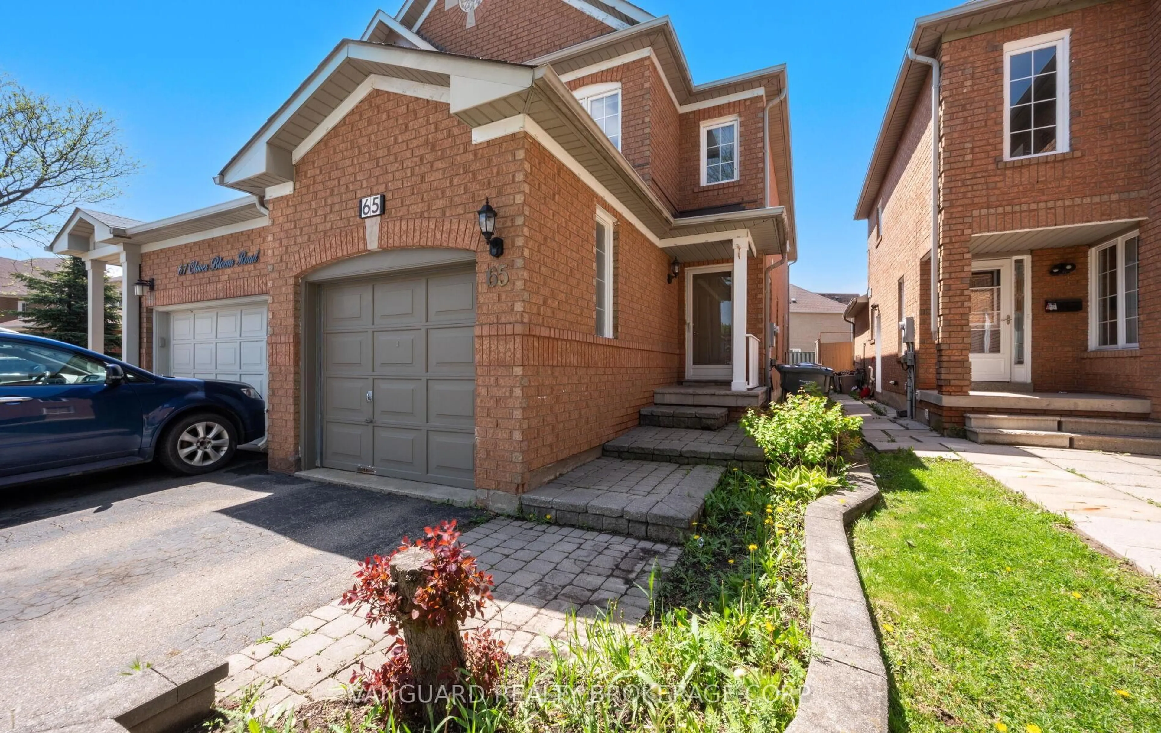 Home with brick exterior material, street for 65 Clover Bloom Rd, Brampton Ontario L6R 1S4