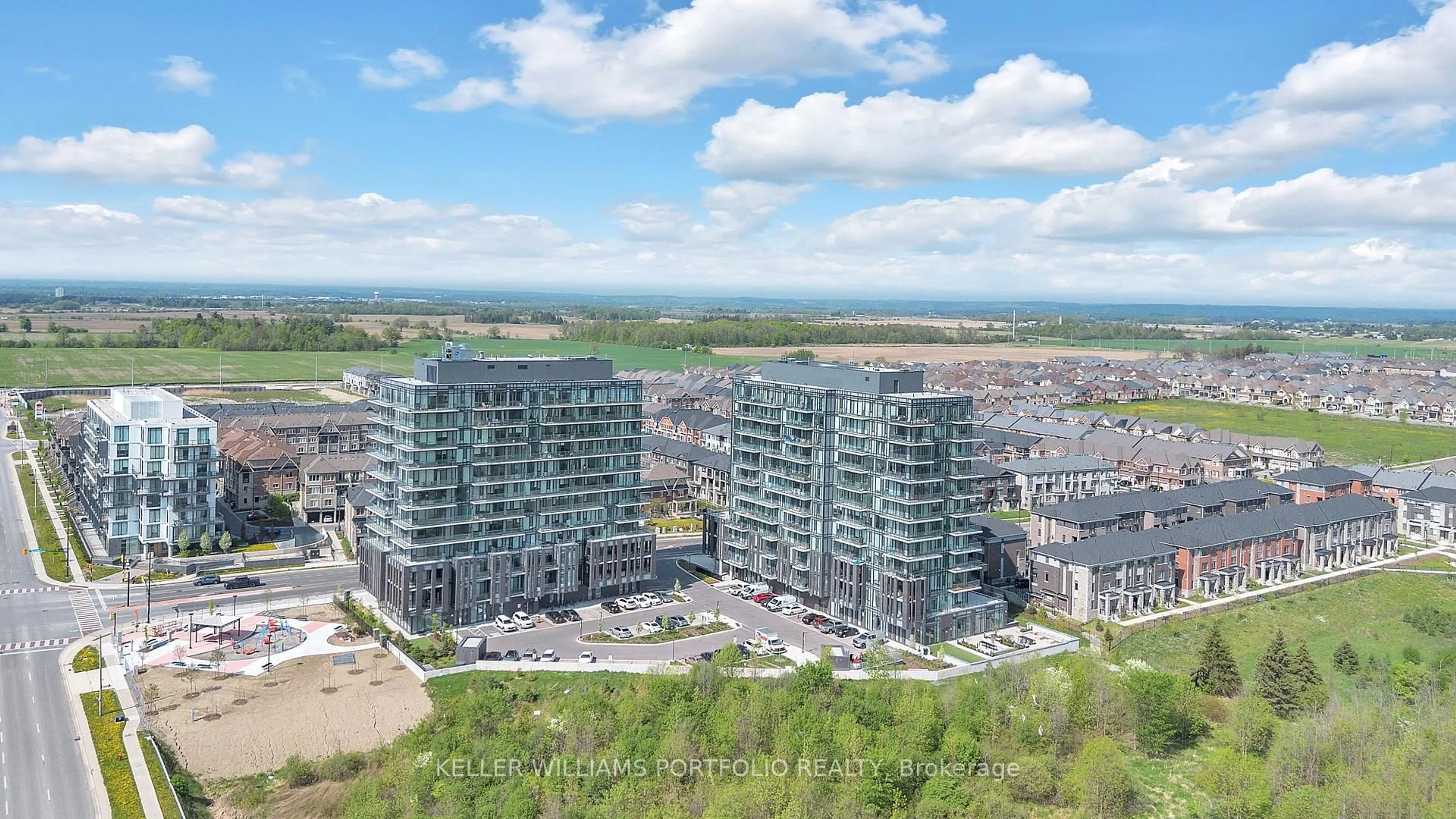 A pic from outside/outdoor area/front of a property/back of a property/a pic from drone, unknown for 215 Veterans Dr #304, Brampton Ontario L7A 5L6