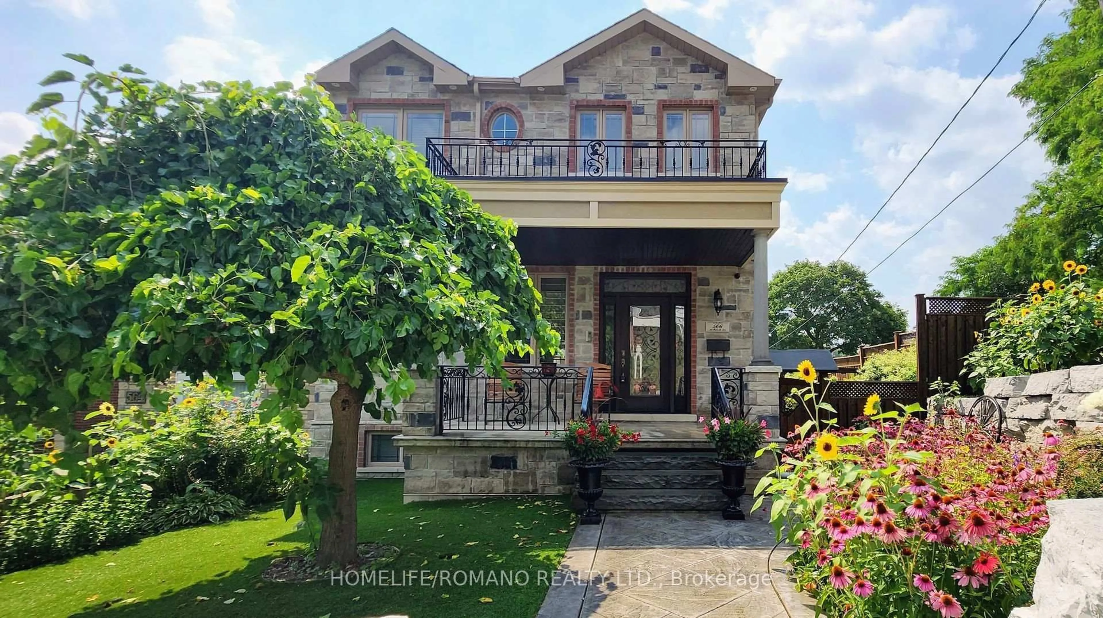 Home with brick exterior material, street for 566 Mcroberts Ave, Toronto Ontario M6E 4R6