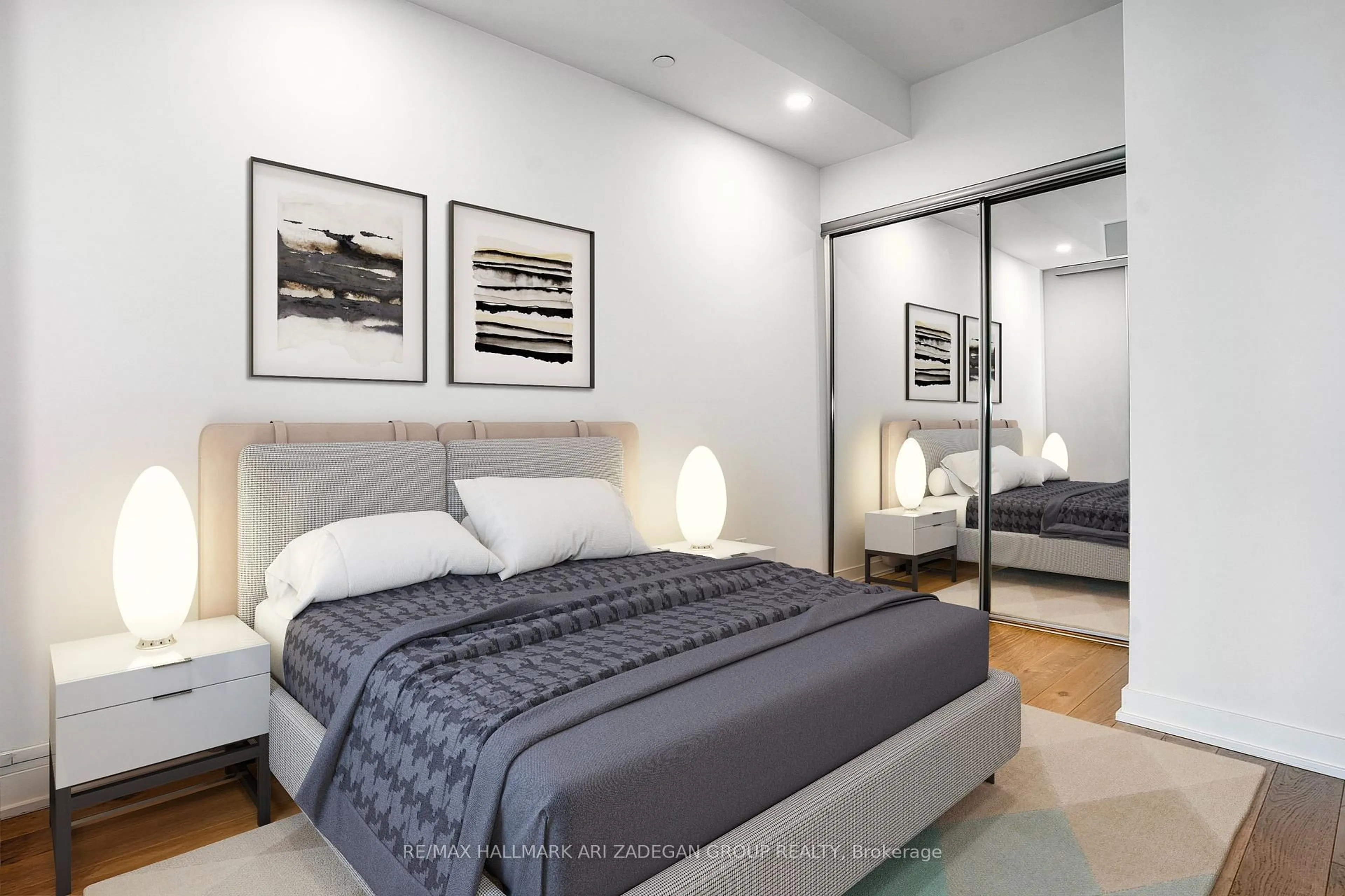 Bedroom with bed, unknown for 1926 Lake Shore Blvd #2306, Toronto Ontario M6S 1A1
