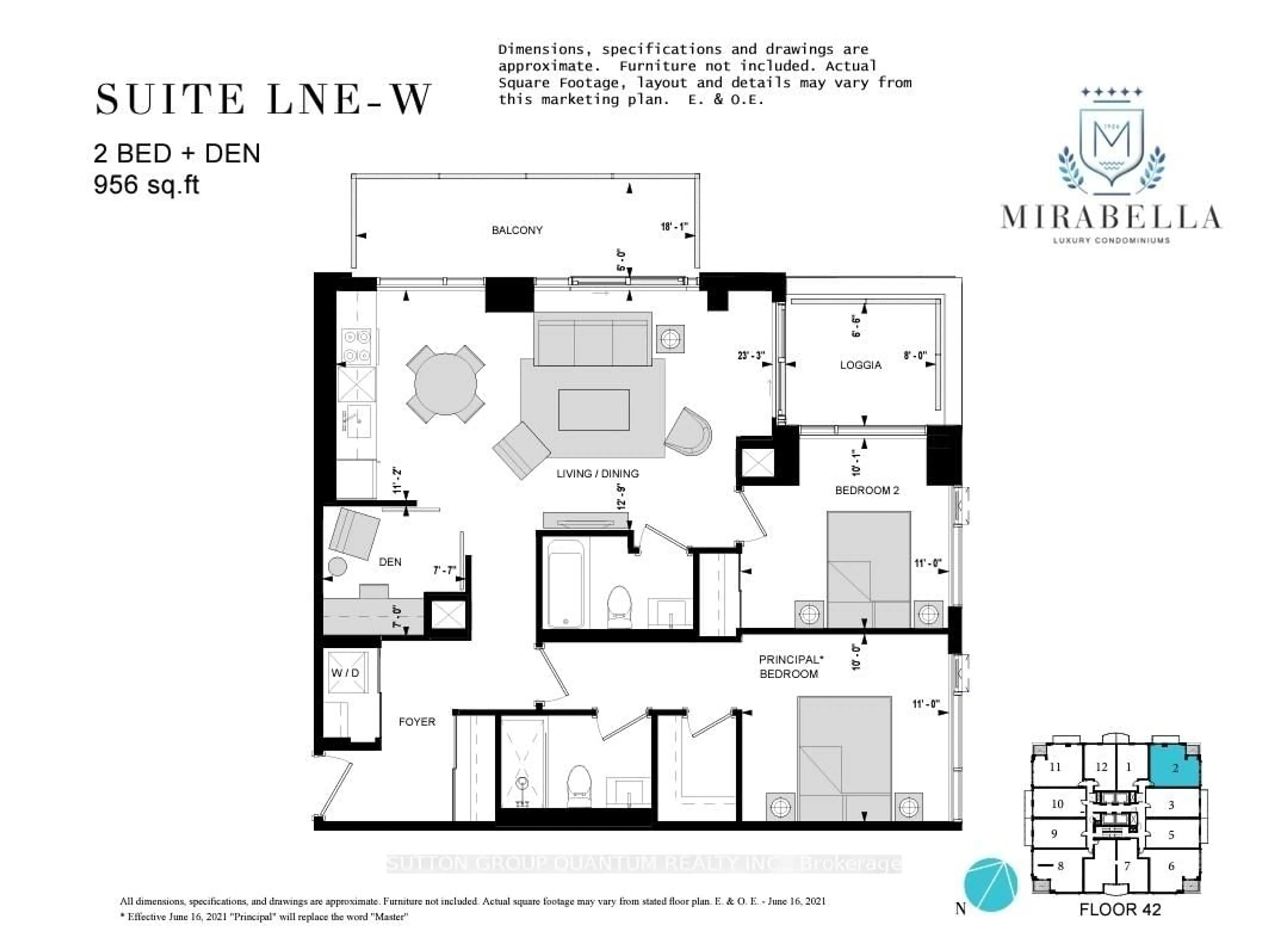 Floor plan for 1928 Lake Shore Blvd #4202, Toronto Ontario M6S 0B1