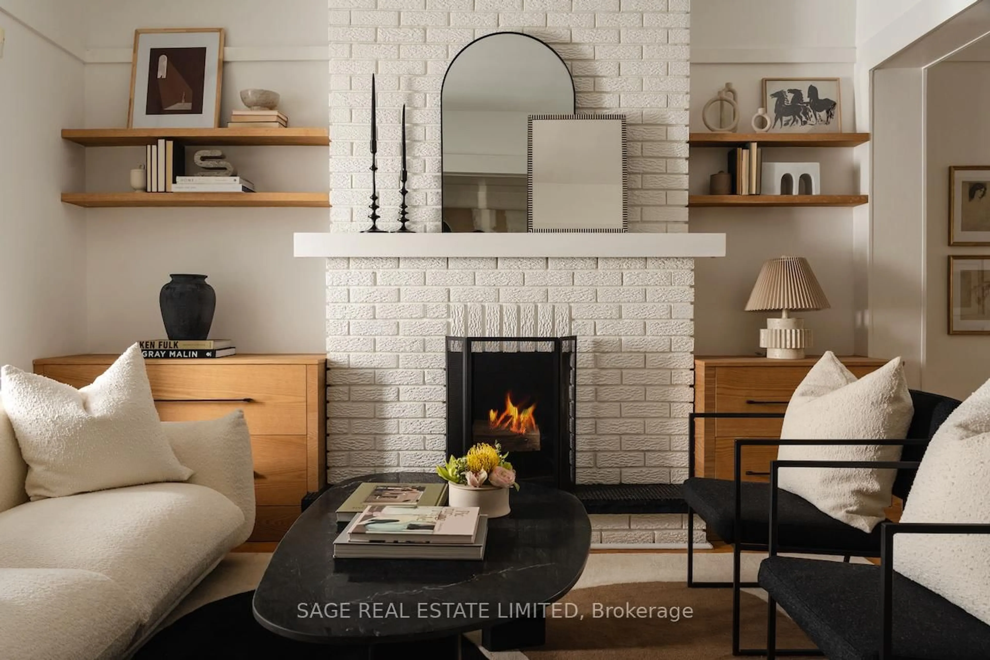 Living room with furniture, ceramic/tile floor for 883 Shaw St, Toronto Ontario M6G 3M3