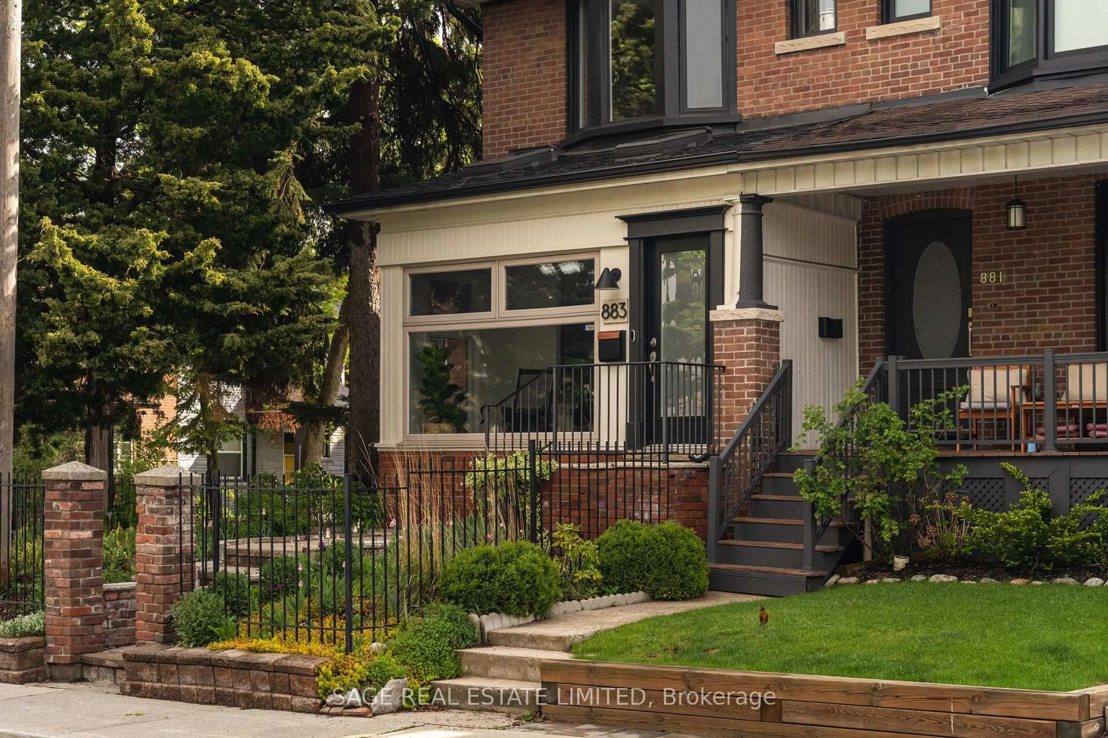Home with brick exterior material, street for 883 Shaw St, Toronto Ontario M6G 3M3