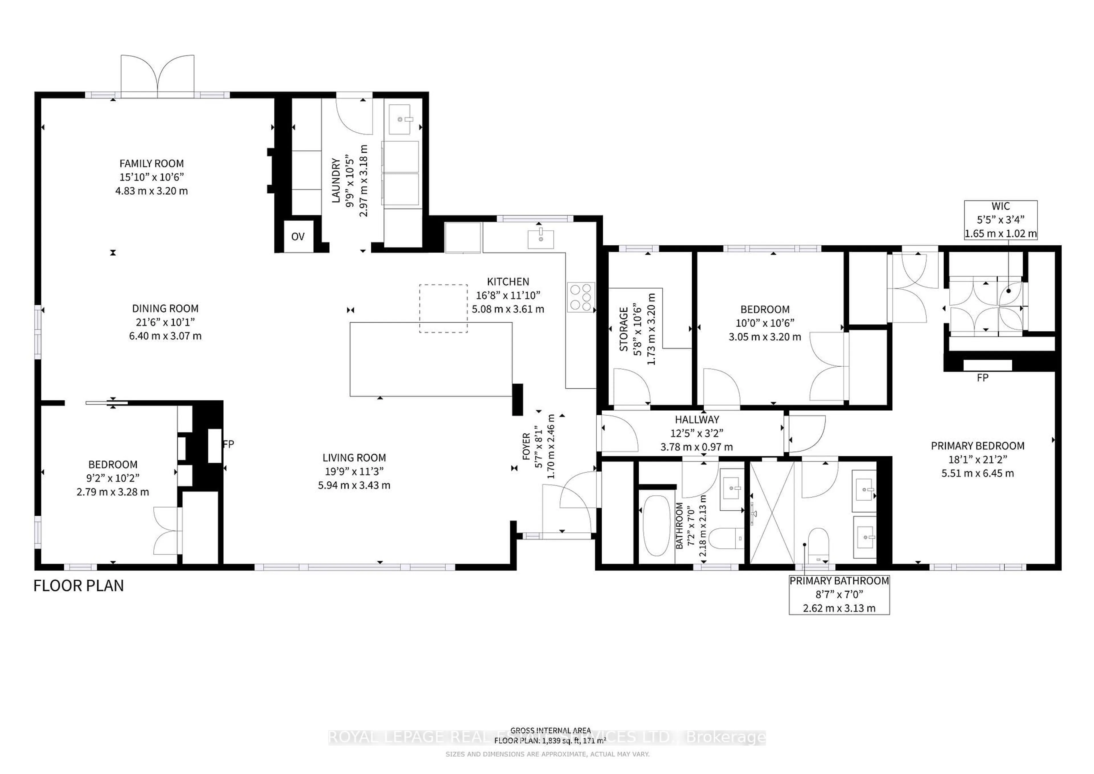 Floor plan for 1072 Bomorda Dr, Oakville Ontario L6H 1Y2