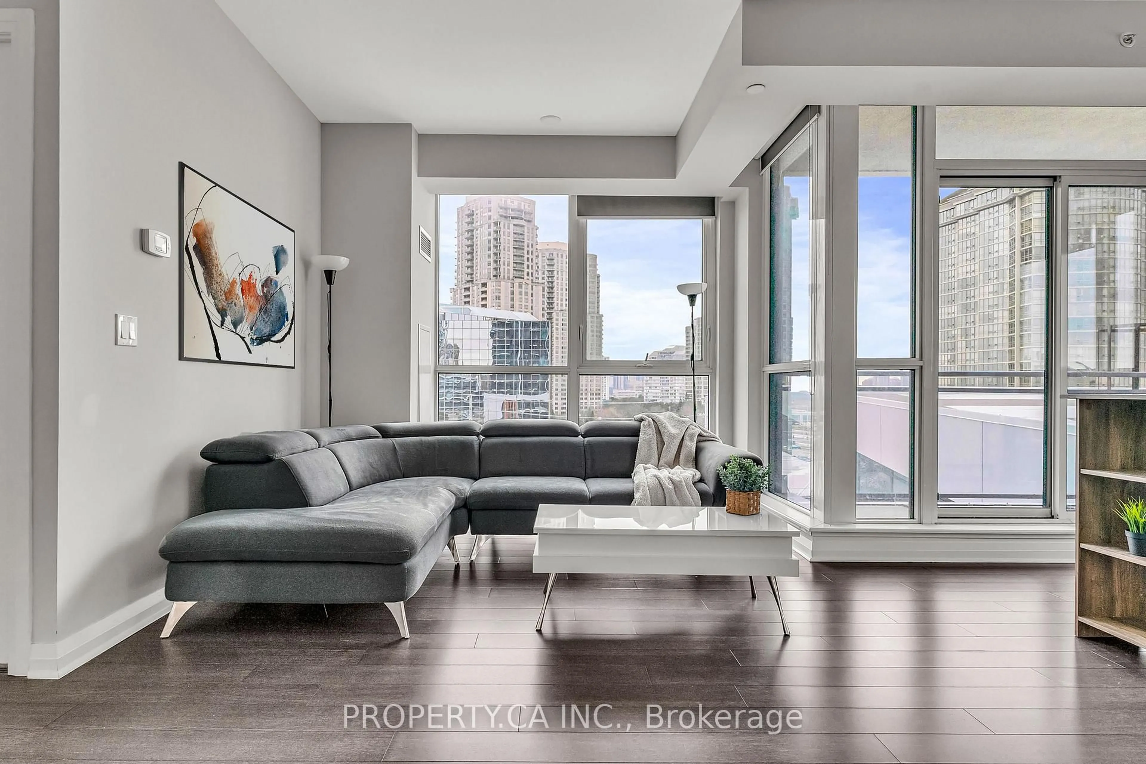 Living room with furniture, unknown for 55 Eglinton Ave #609, Mississauga Ontario L5R 0E4