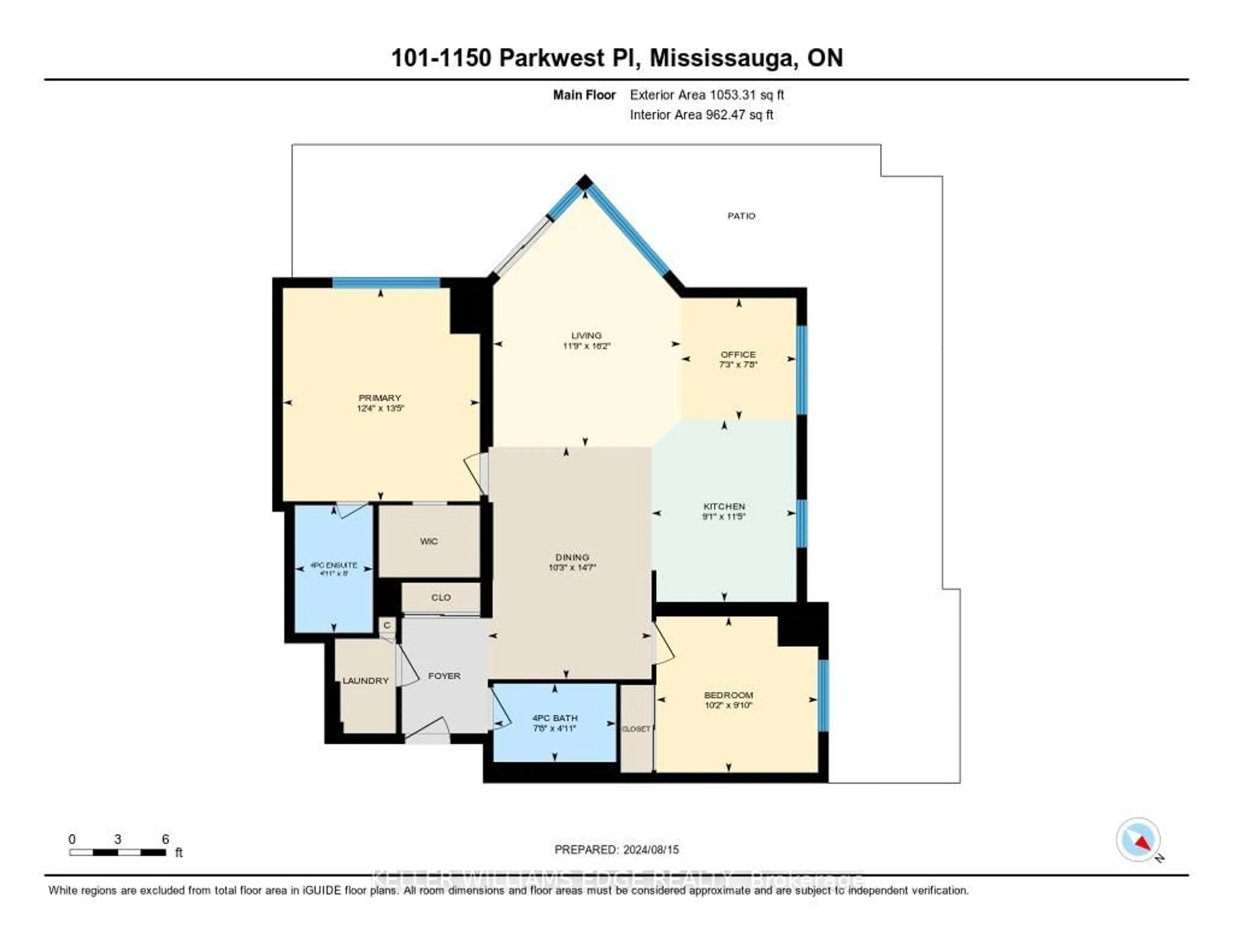 Floor plan for 1150 Parkwest Pl #101, Mississauga Ontario L5E 3K4