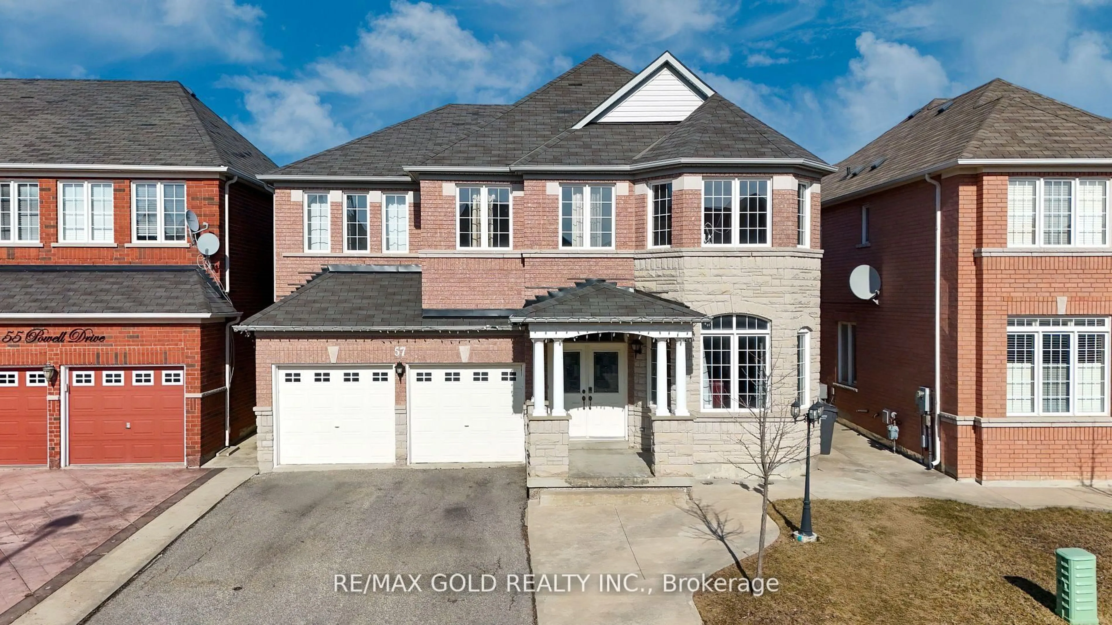 Home with brick exterior material, street for 57 Powell Dr, Brampton Ontario L6R 0K8