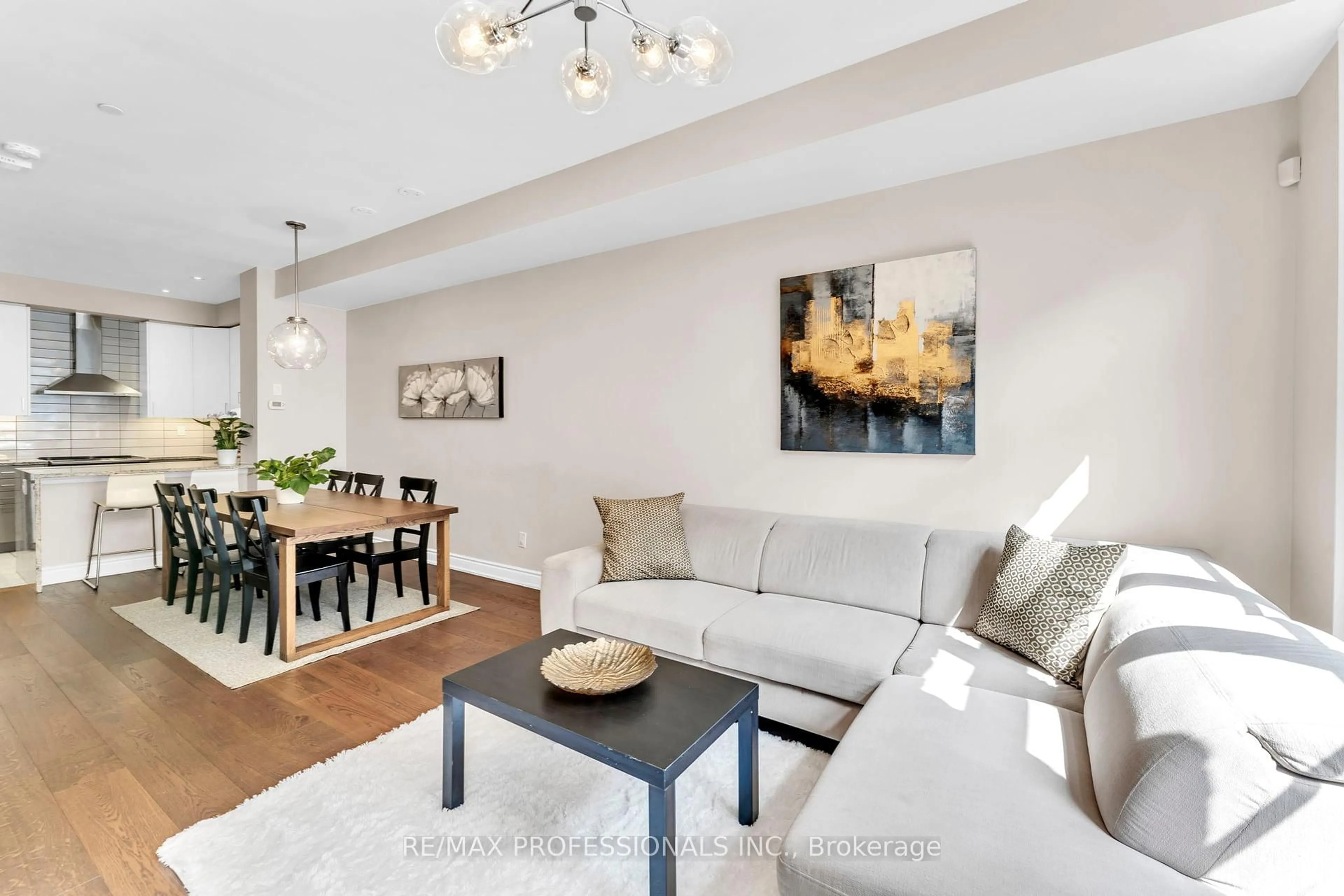 Living room with furniture, unknown for 75 Elder Ave #55, Toronto Ontario M8W 1S3