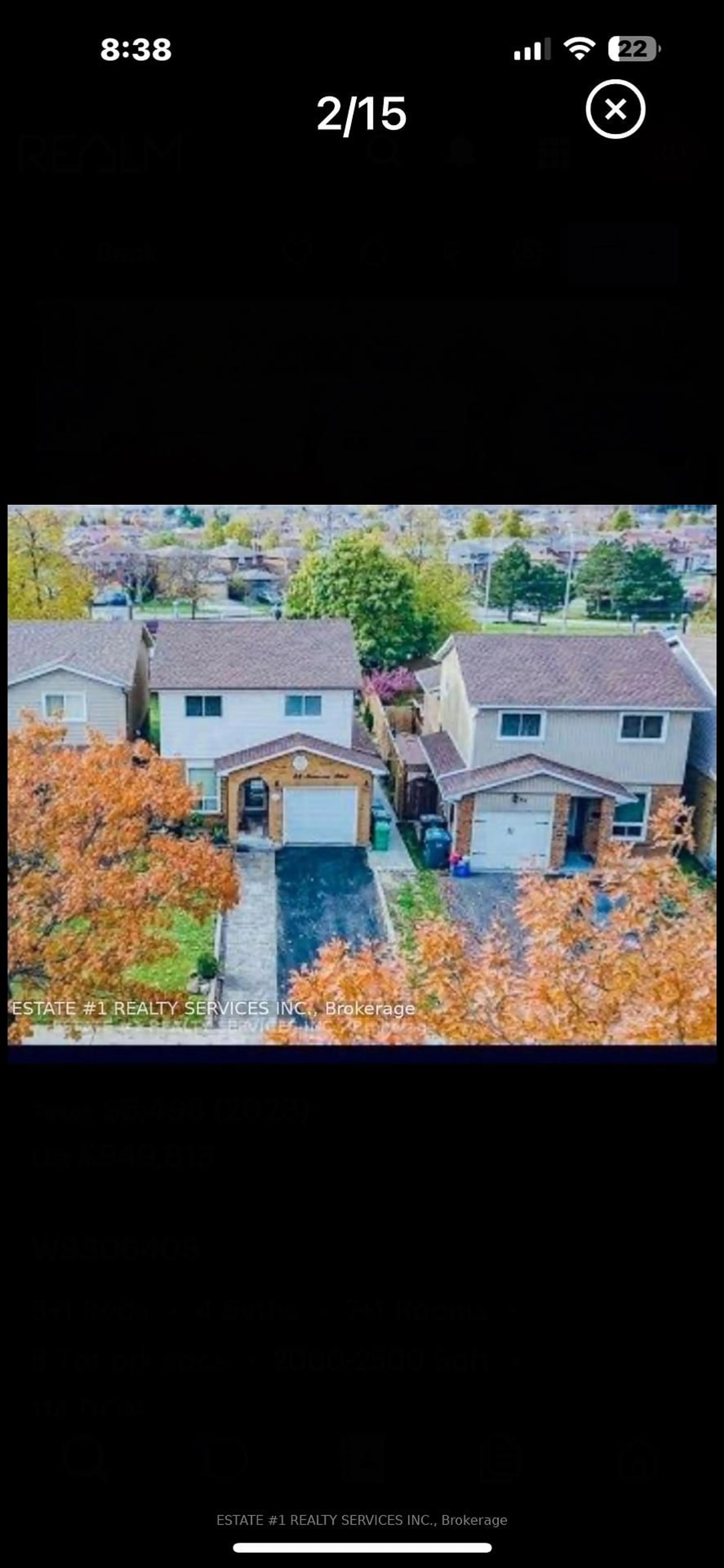 A pic from outside/outdoor area/front of a property/back of a property/a pic from drone, street for 84 Simmons Blvd, Brampton Ontario L6V 3V6