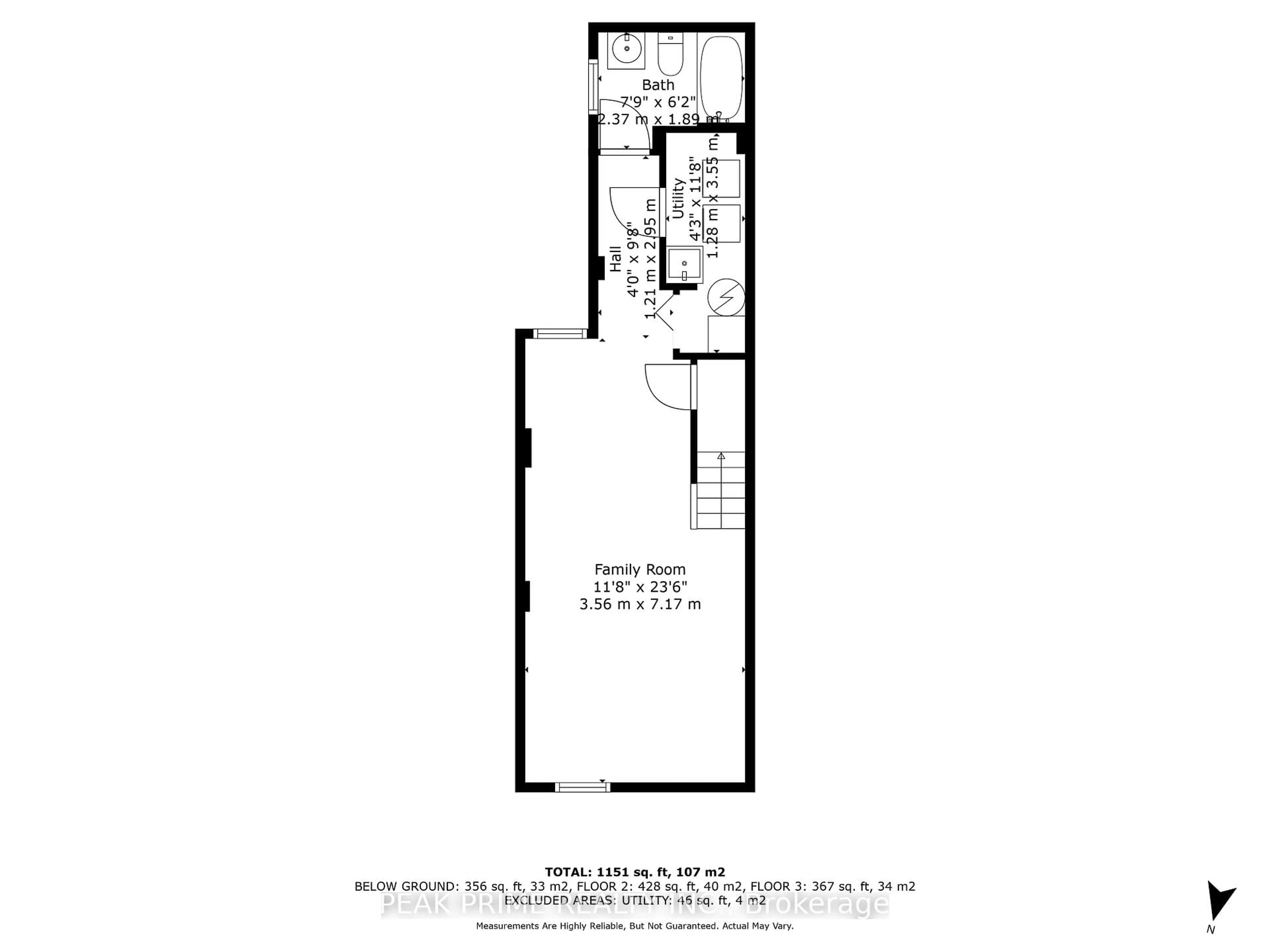 Floor plan for 11 Bloem Ave, Toronto Ontario M6E 1R9