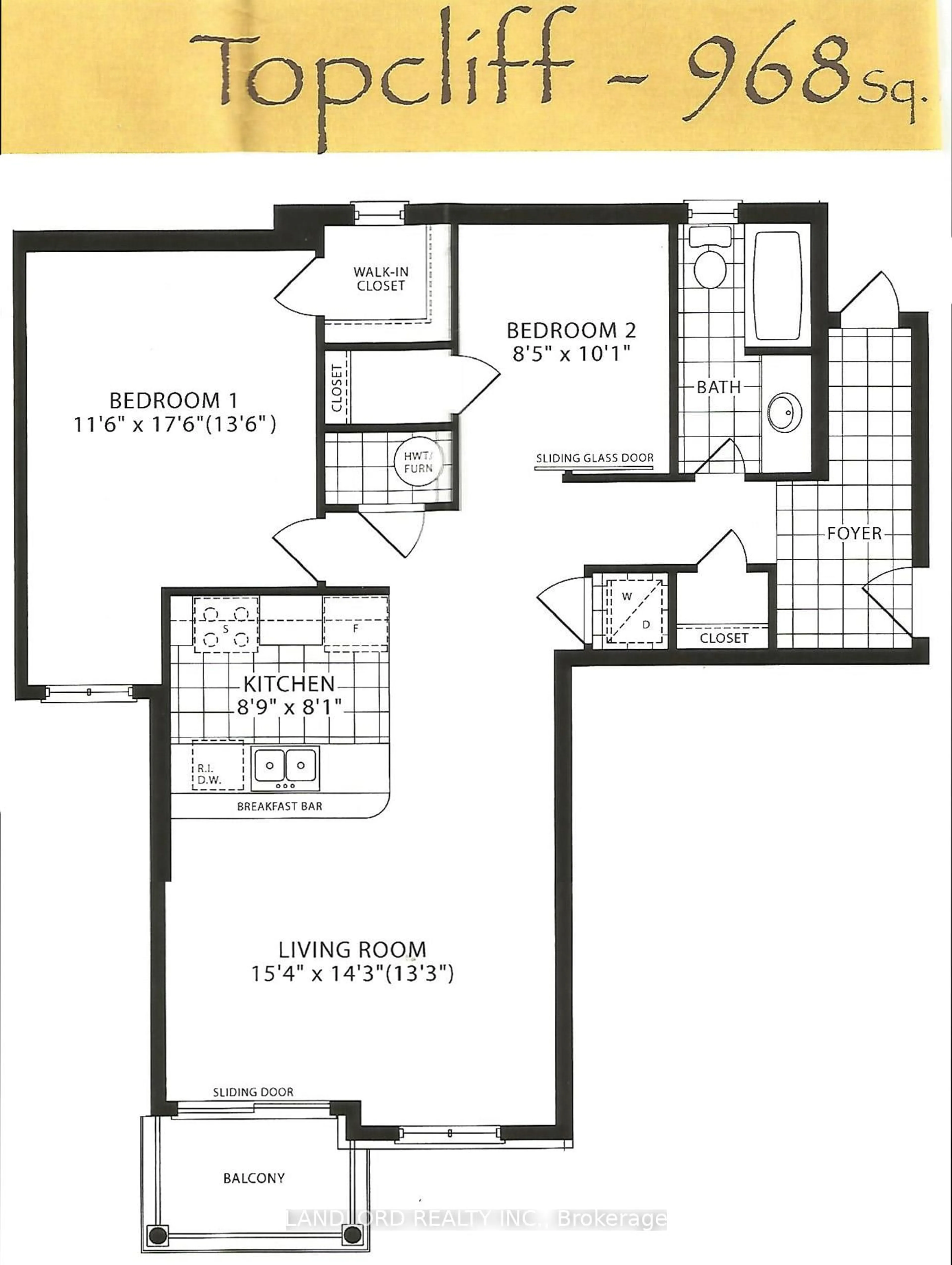 Floor plan for 145 Isaac Devins Blvd #6, Toronto Ontario M9M 0C5