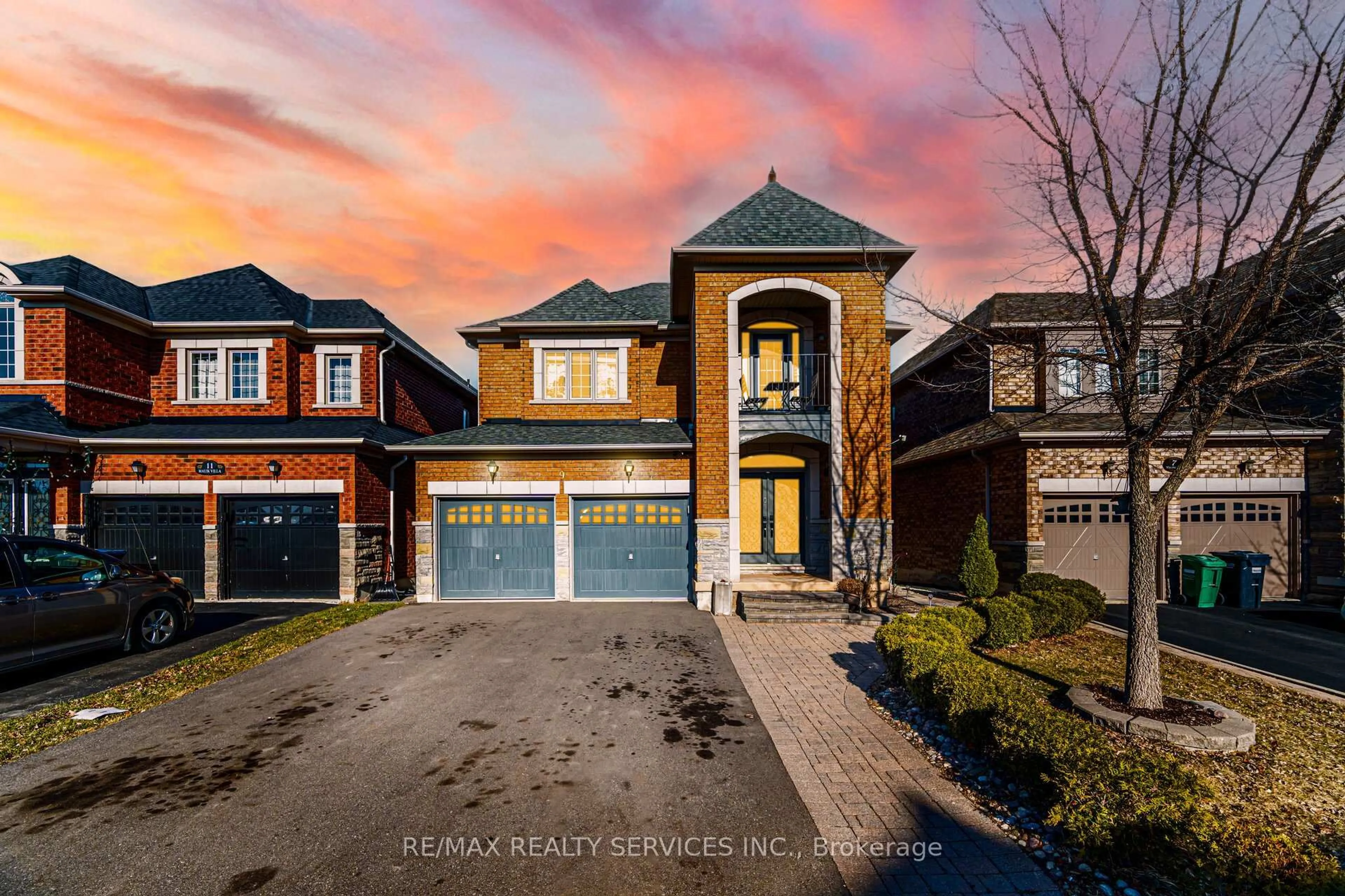 Home with brick exterior material, street for 9 Watchman Rd, Brampton Ontario L6P 2E9
