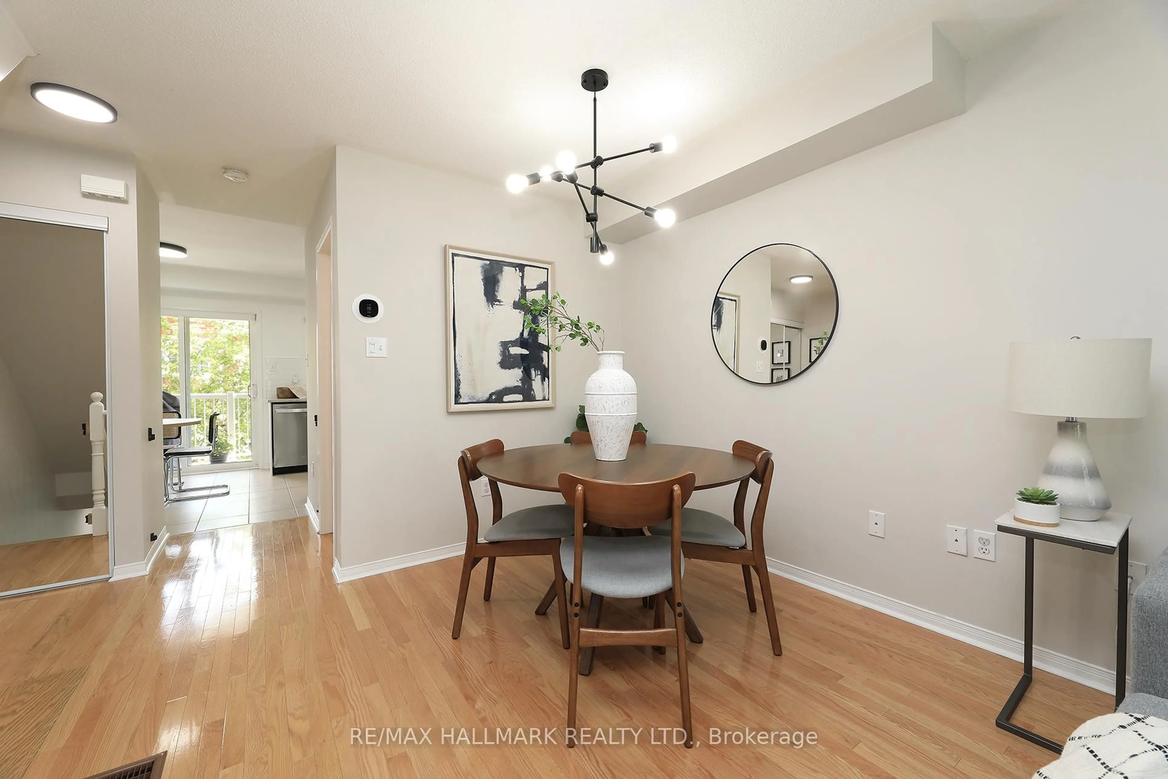 Dining room, wood/laminate floor for 150 Brickworks Lane, Toronto Ontario M6N 5H7