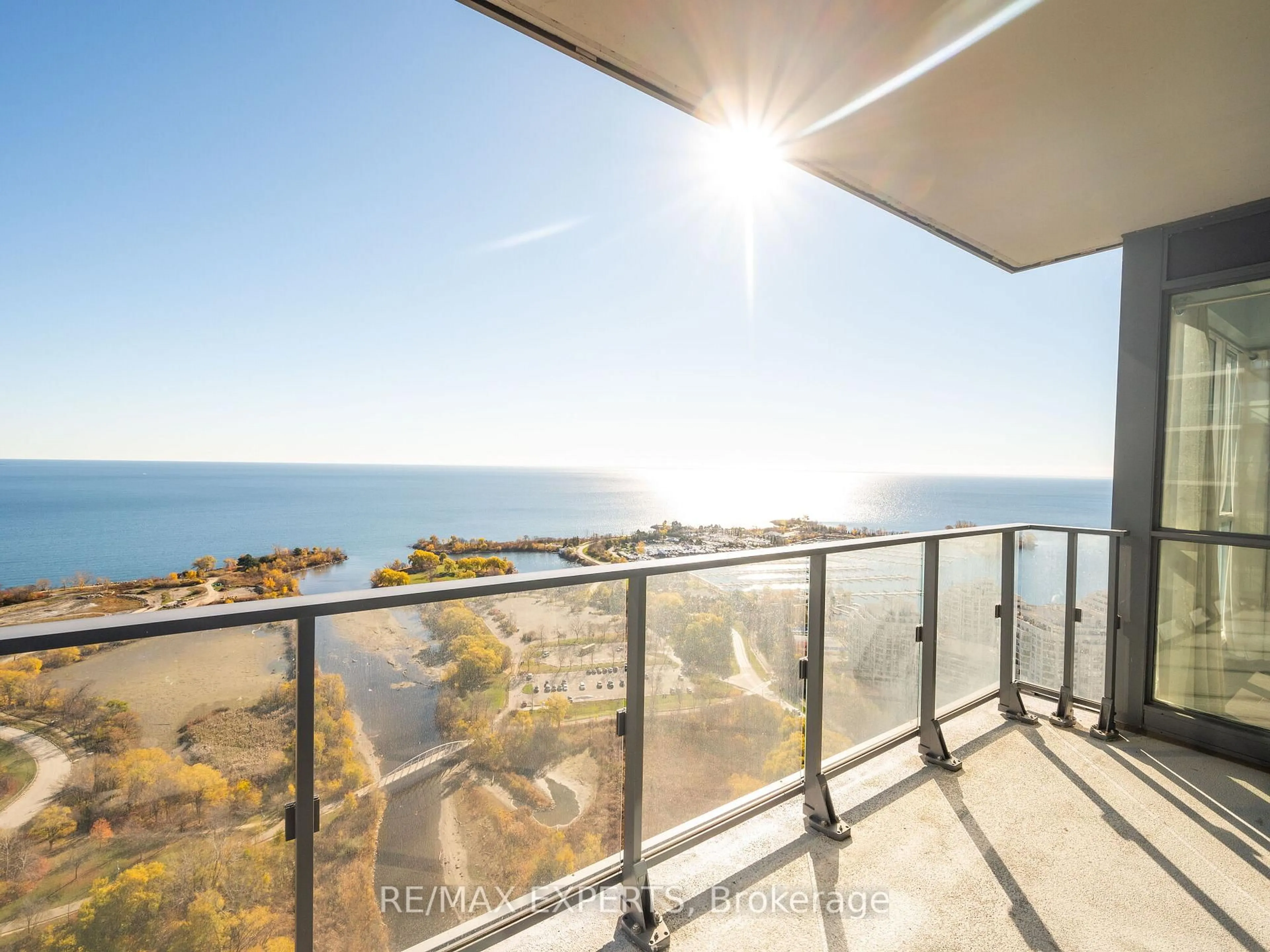 Balcony in the apartment, water/lake/river/ocean view for 2212 Lake Shore Blvd #4001, Toronto Ontario M8V 0C2