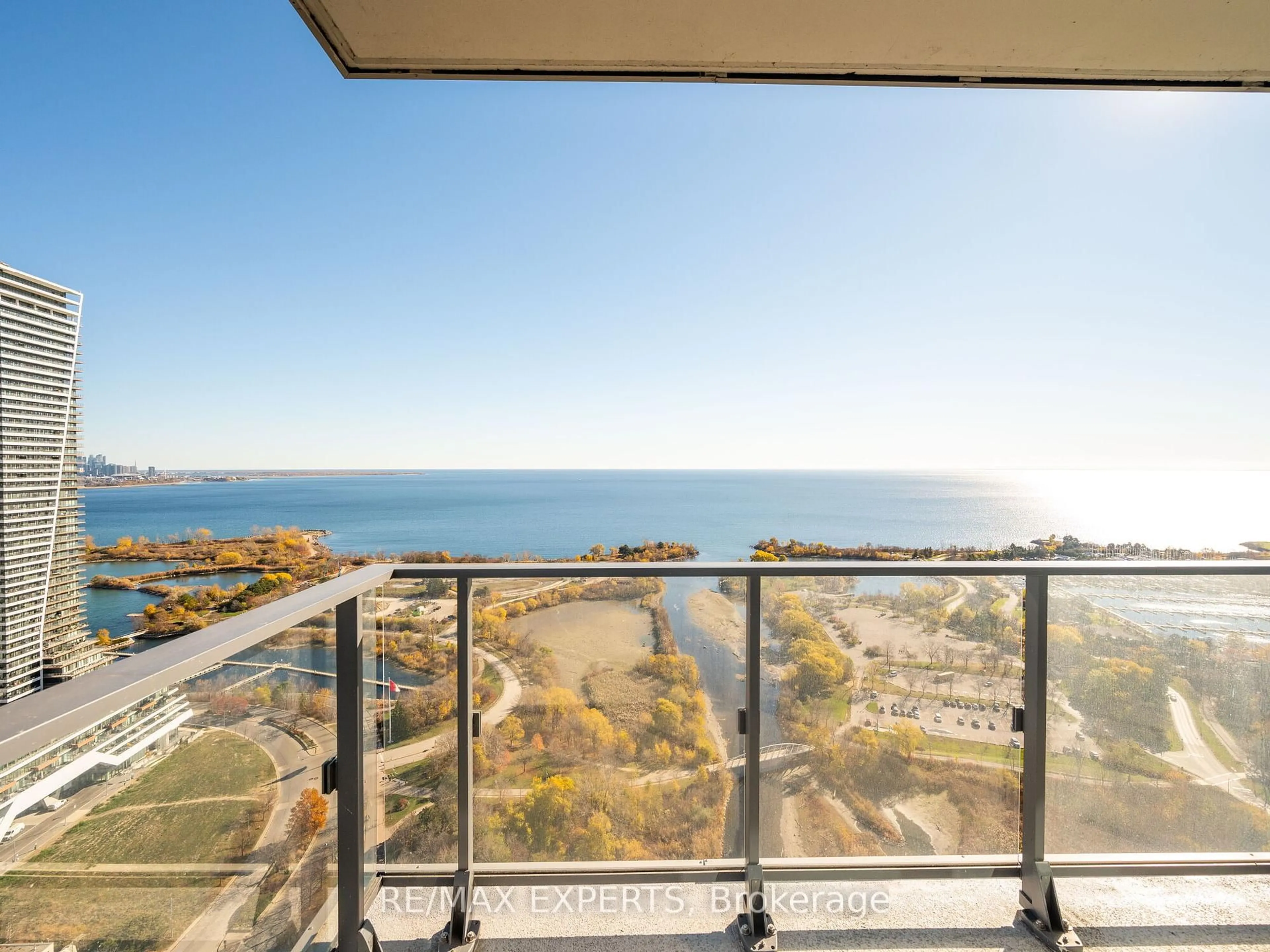 Balcony in the apartment, water/lake/river/ocean view for 2212 Lake Shore Blvd #4001, Toronto Ontario M8V 0C2