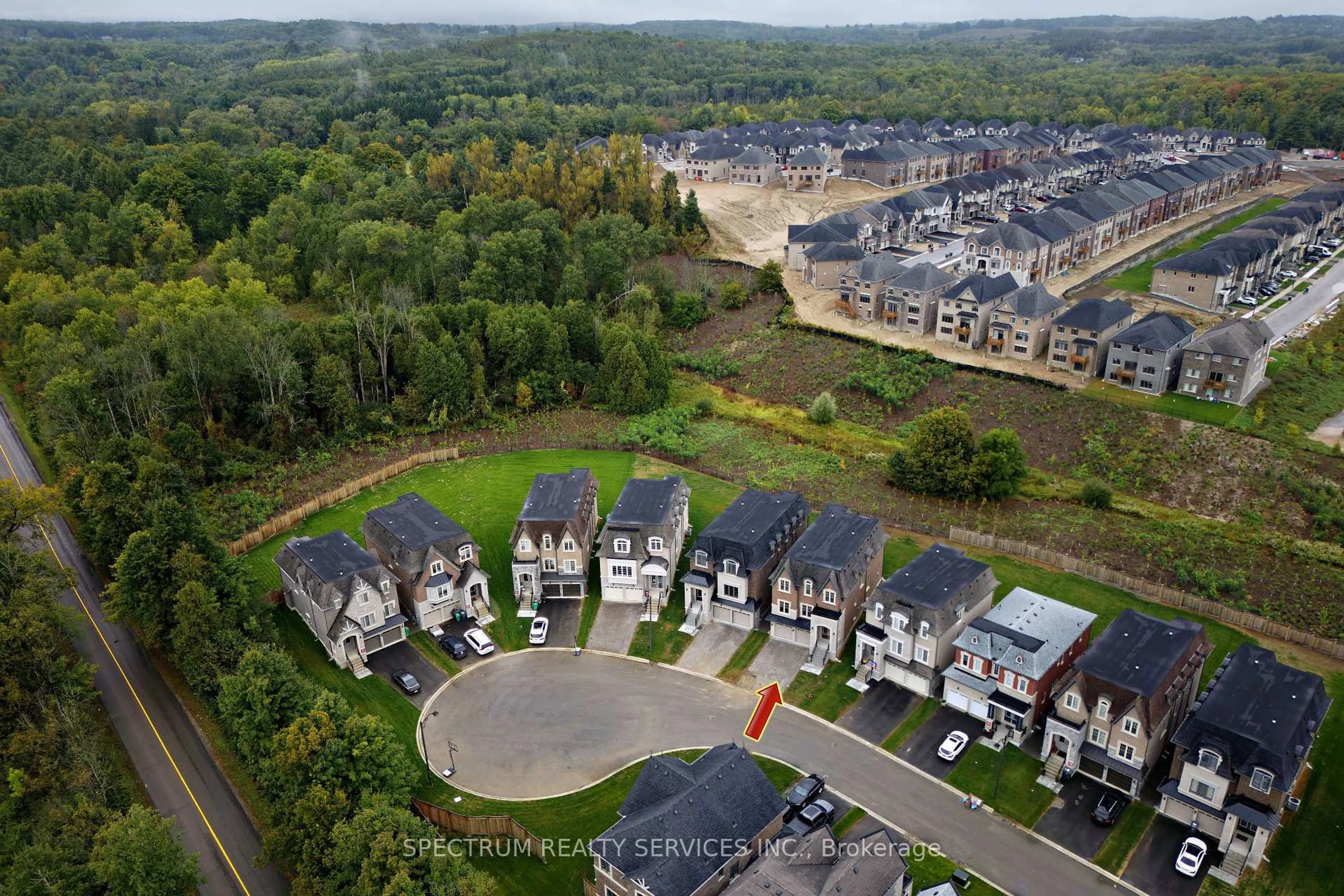 A pic from outside/outdoor area/front of a property/back of a property/a pic from drone, city buildings view from balcony for 15 Swamp Sparrow Crt, Caledon Ontario L7C 4M7