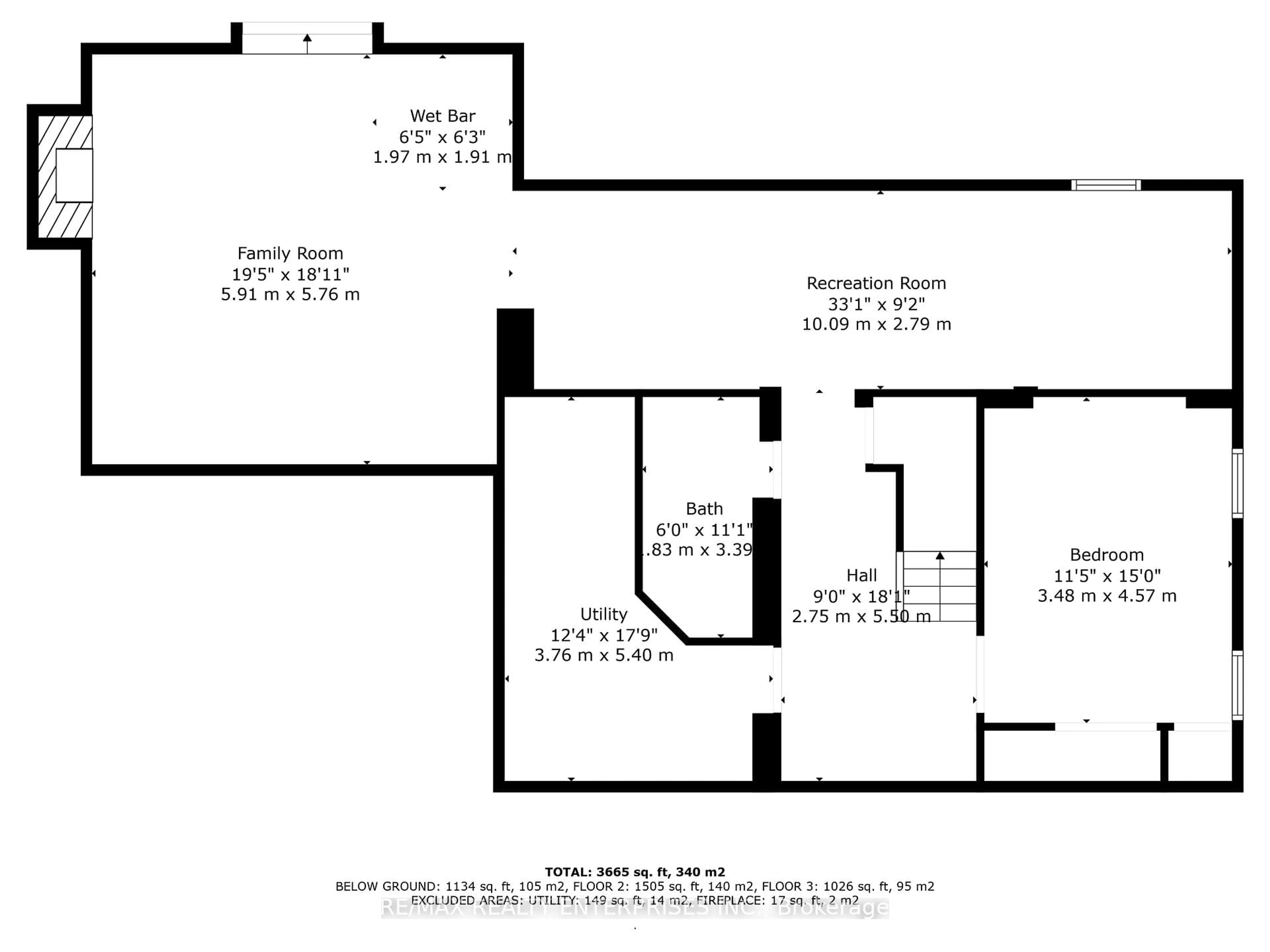 Floor plan for 2157 Hillfield Crt, Mississauga Ontario L5B 1Y2