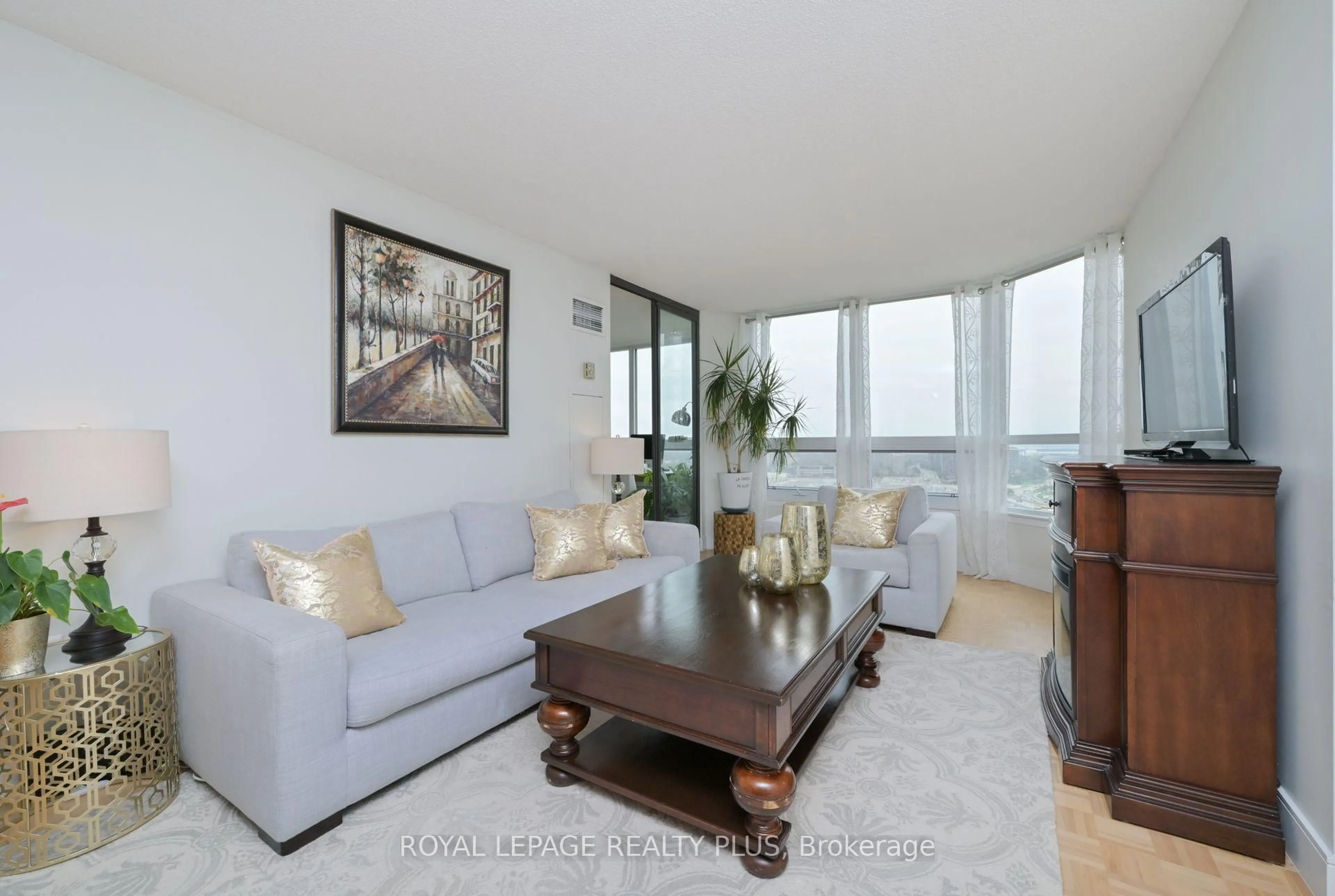 Living room with furniture, unknown for 8 Lisa St #2306, Brampton Ontario L6T 4S6