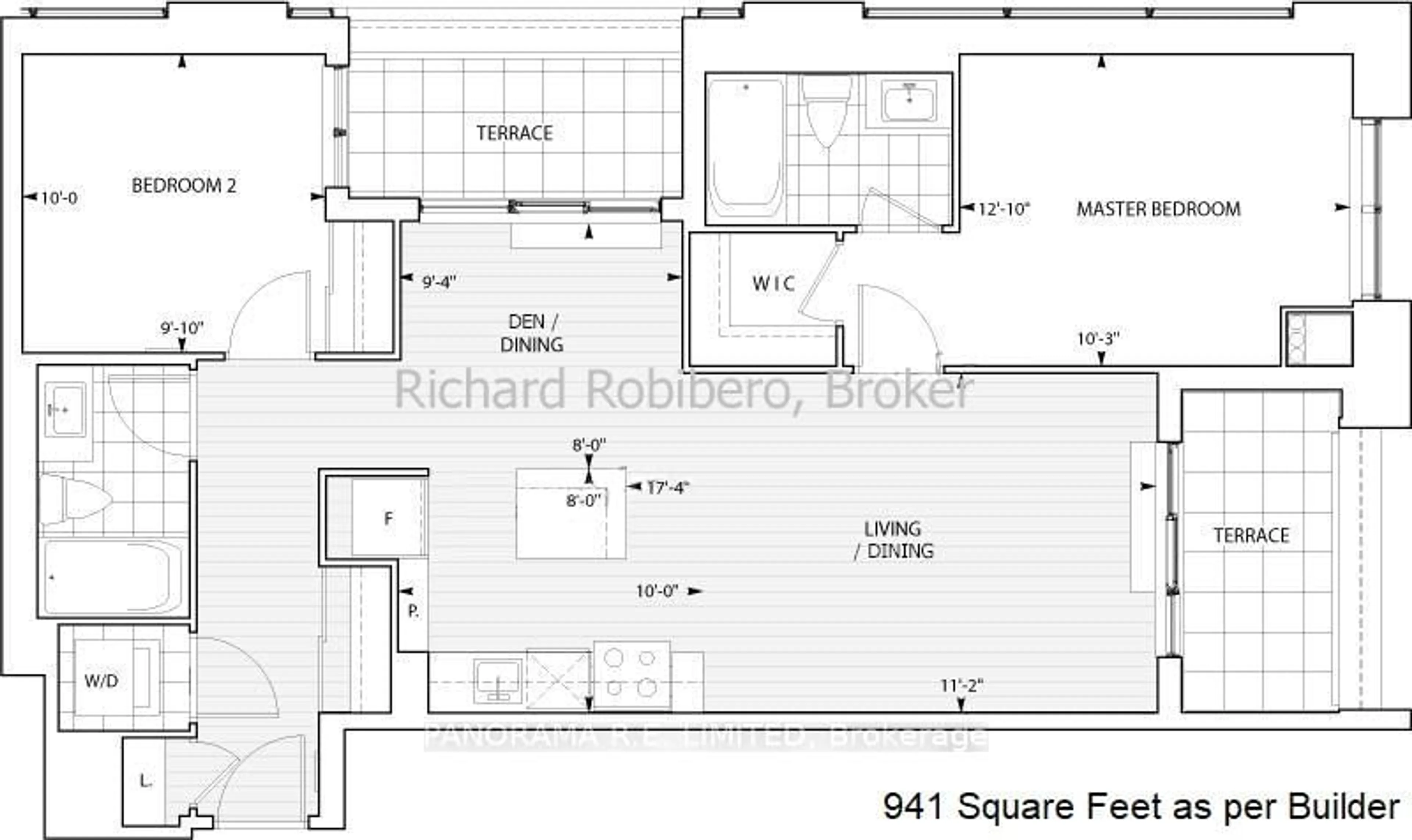 Floor plan for 330 Burnhamthorpe Rd #203, Mississauga Ontario L5B 0E1