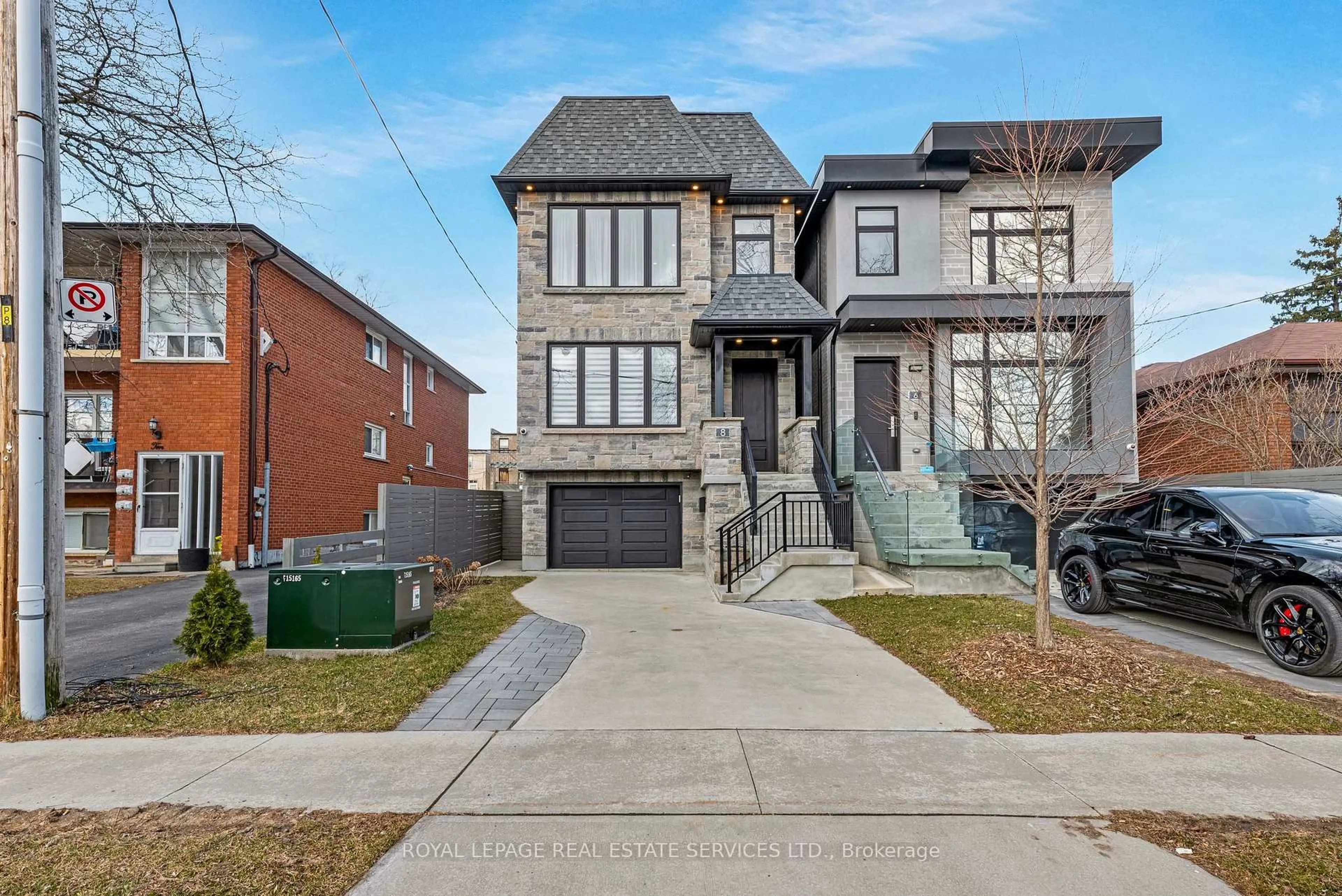 Home with brick exterior material, street for 8 Branch Ave, Toronto Ontario M8W 1M7
