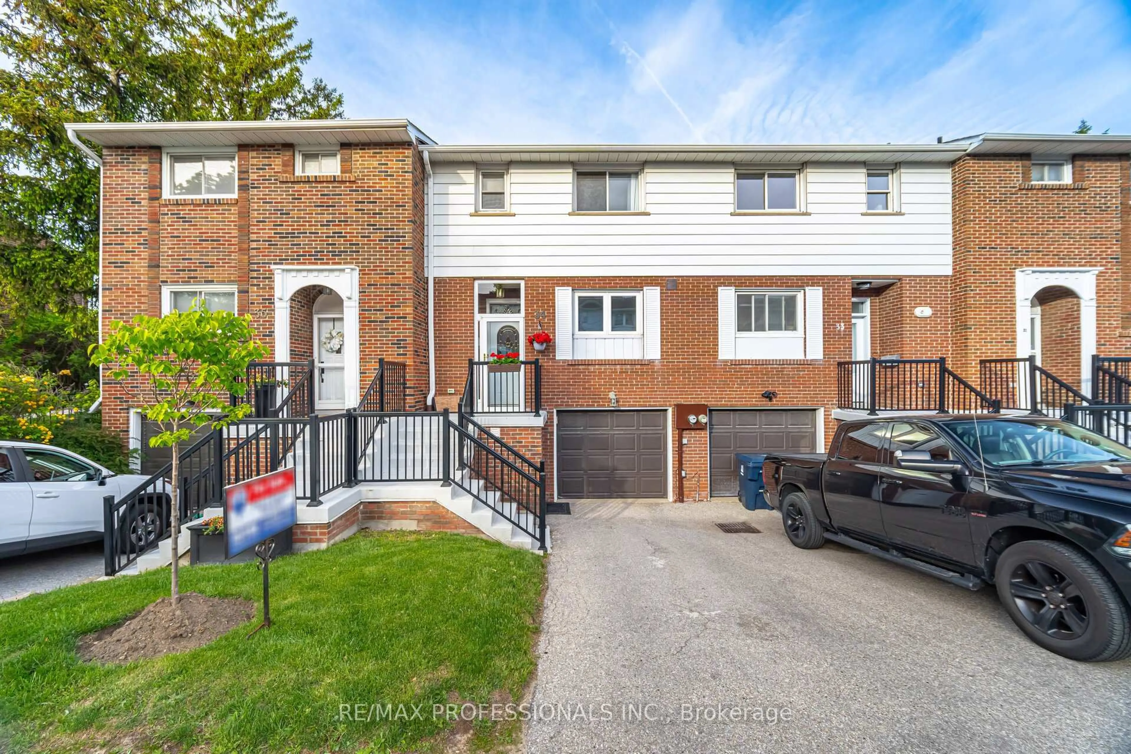 A pic from outside/outdoor area/front of a property/back of a property/a pic from drone, street for 582 Renforth Dr #34, Toronto Ontario M9C 3V9