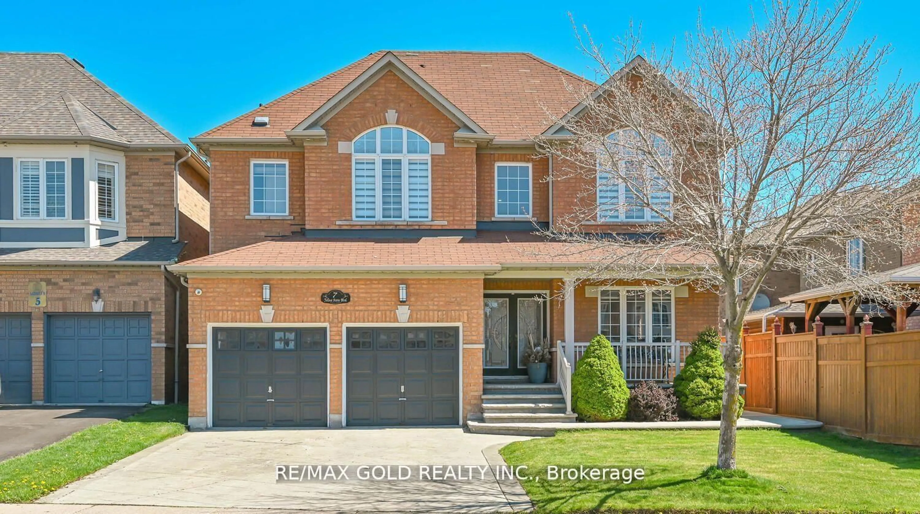 Home with brick exterior material, street for 7 Yellow Avens Blvd, Brampton Ontario L6R 0K5