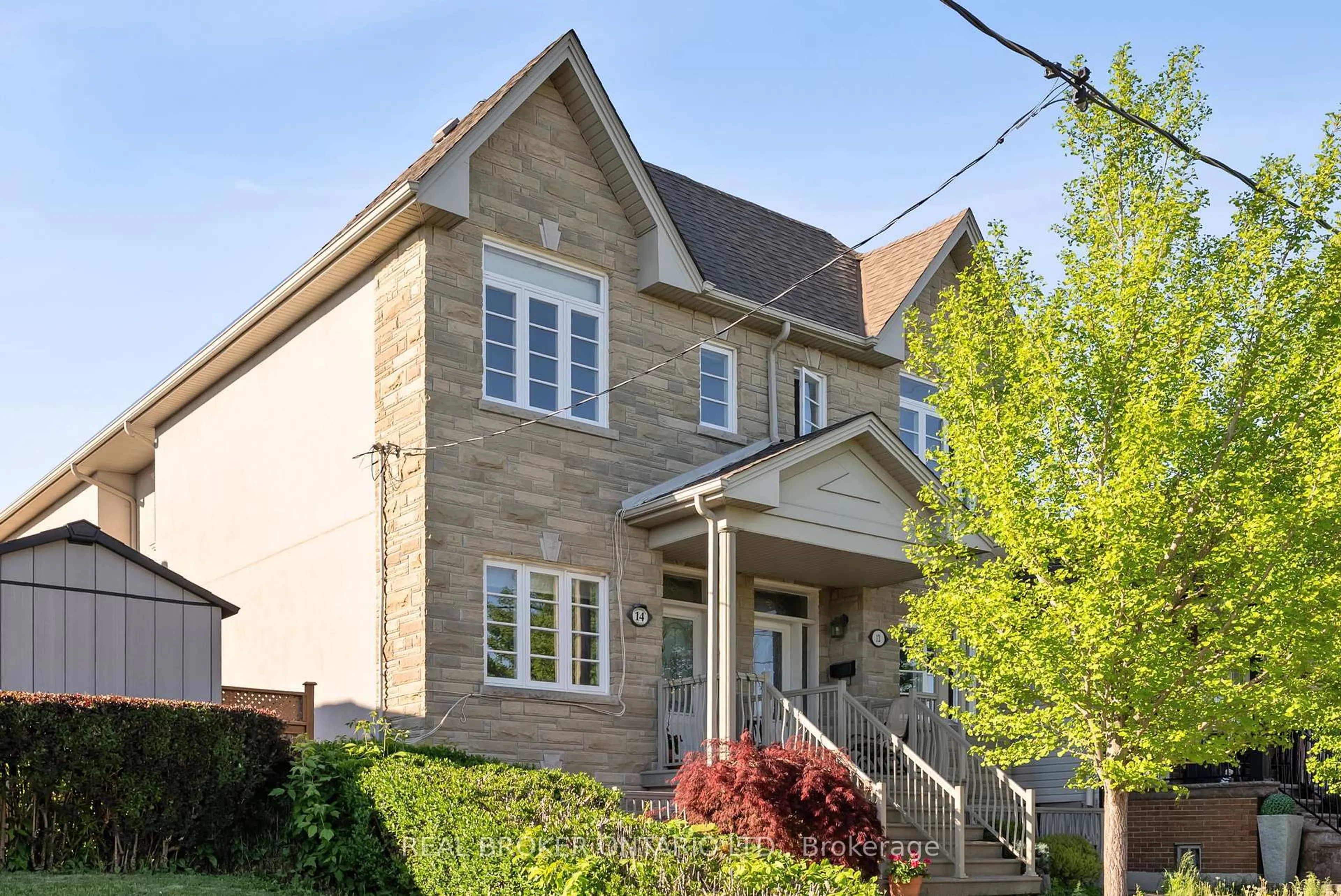 Home with brick exterior material, street for 14 Teignmouth Ave, Toronto Ontario M6E 1S5