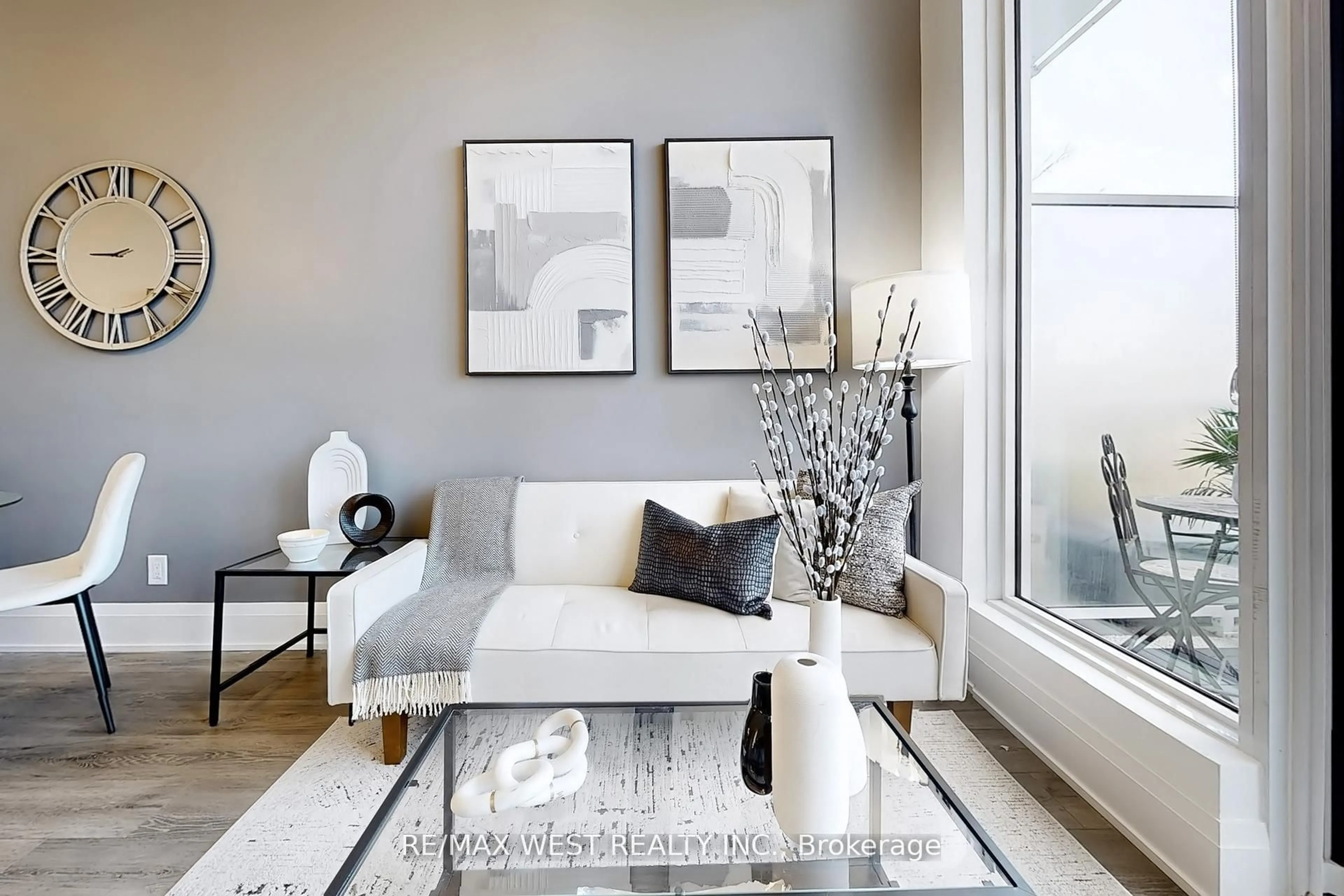 Living room with furniture, unknown for 20 Brin Dr #205, Toronto Ontario M8X 0B2
