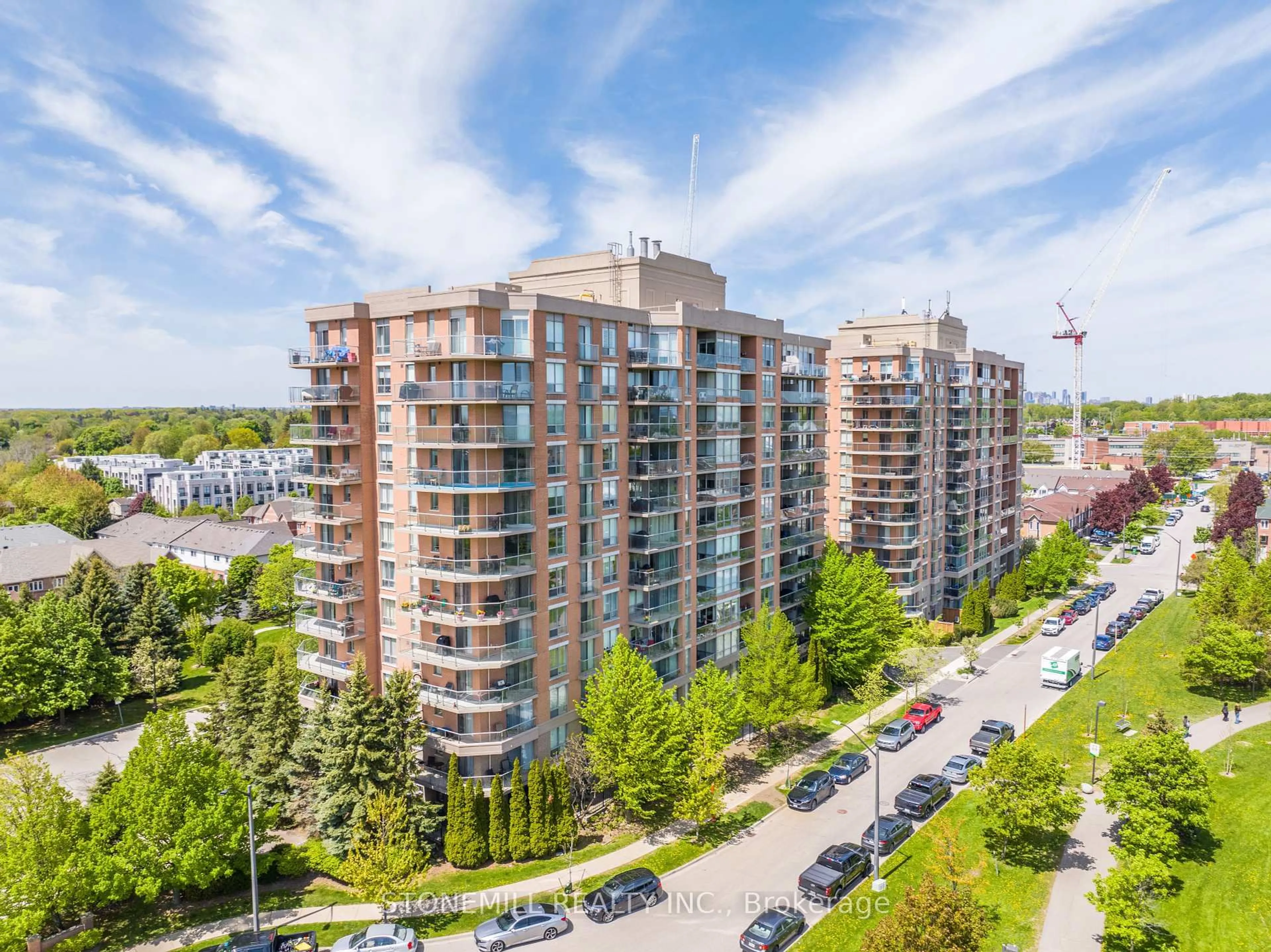 A pic from outside/outdoor area/front of a property/back of a property/a pic from drone, city buildings view from balcony for 1150 Parkwest Pl #1004, Mississauga Ontario L5E 3K4