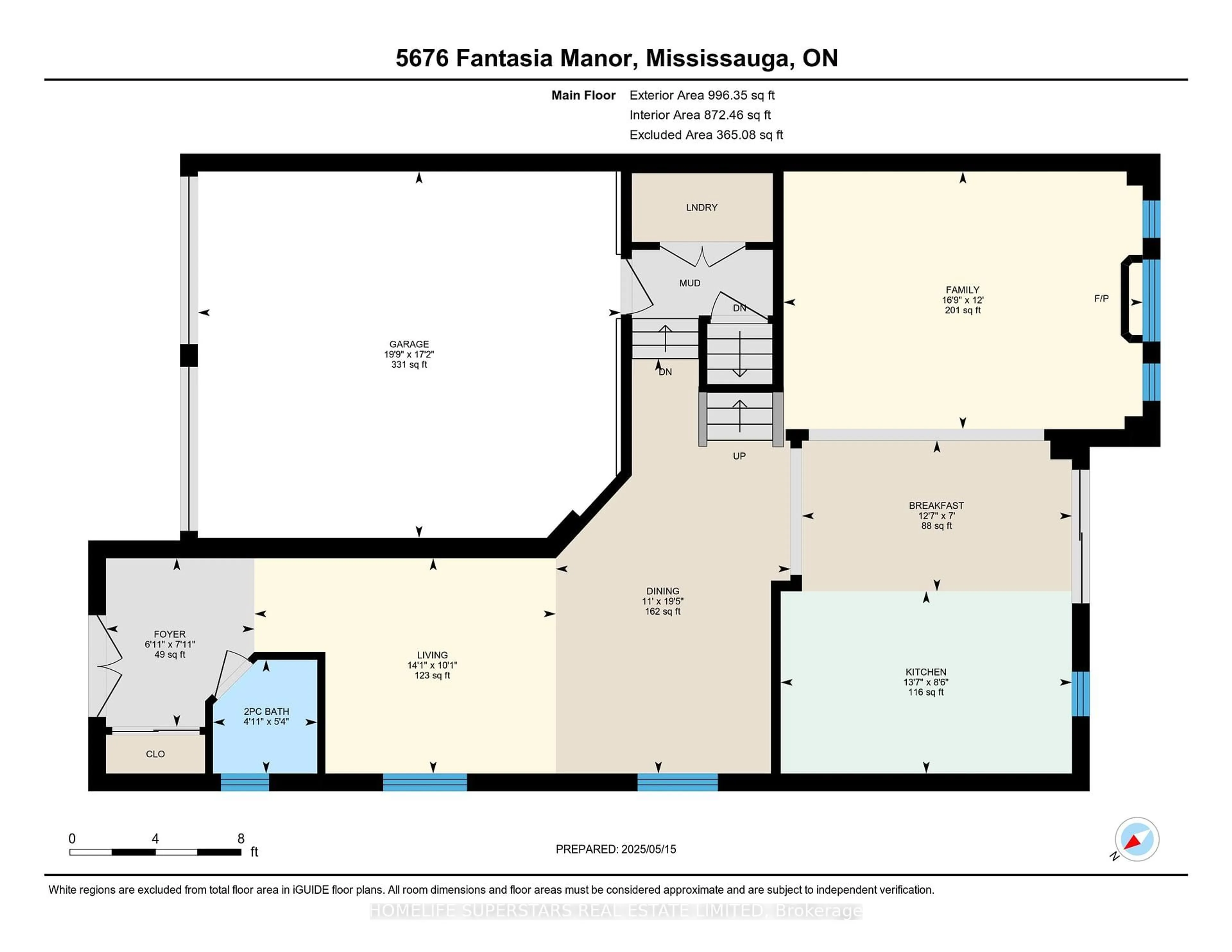 Floor plan for 5676 Fantasia Manr, Mississauga Ontario L5M 7B1