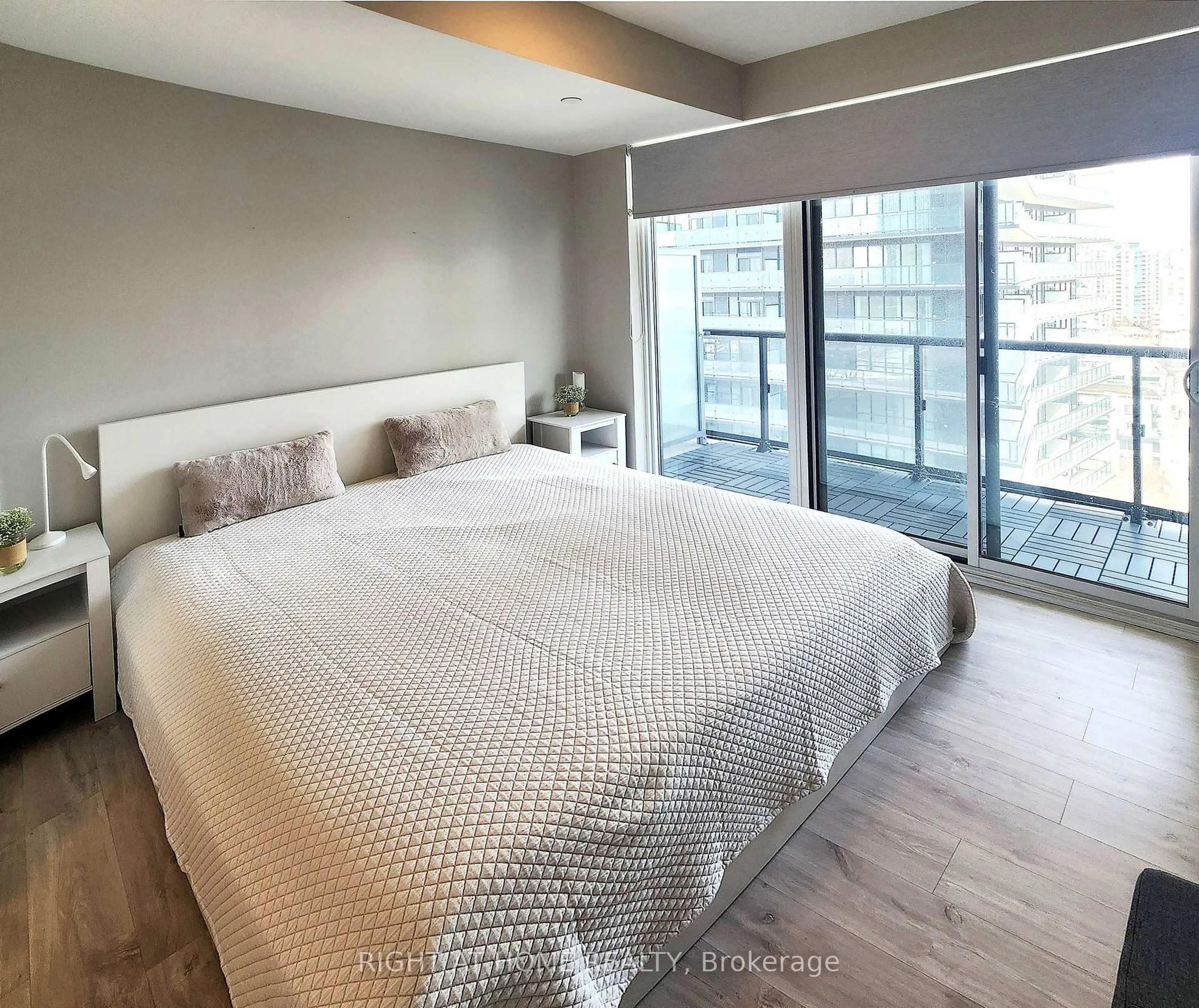 Bedroom with bed, unknown for 56 Annie Craig Dr #1402, Toronto Ontario M8V 0C8