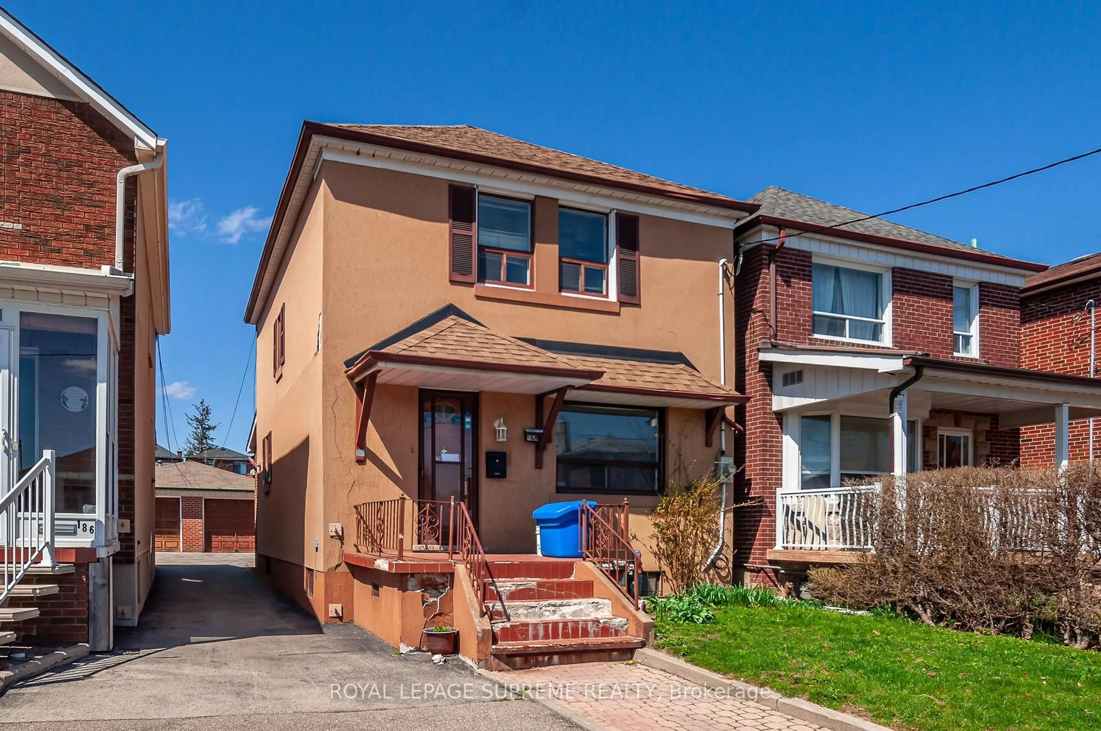 Home with brick exterior material, street for 184 Dunraven Dr, Toronto Ontario M6M 1H5