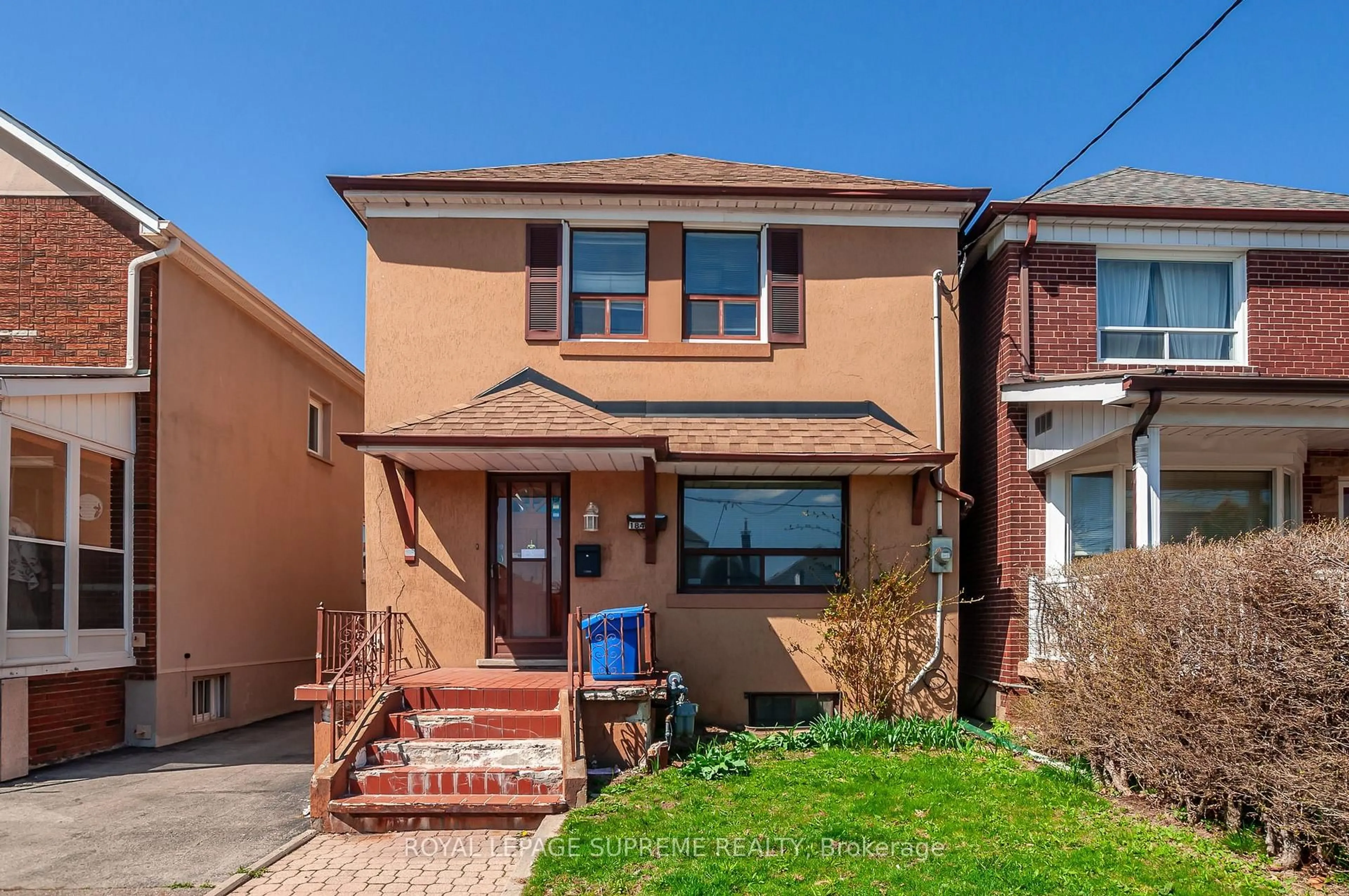 Home with brick exterior material, street for 184 Dunraven Dr, Toronto Ontario M6M 1H5