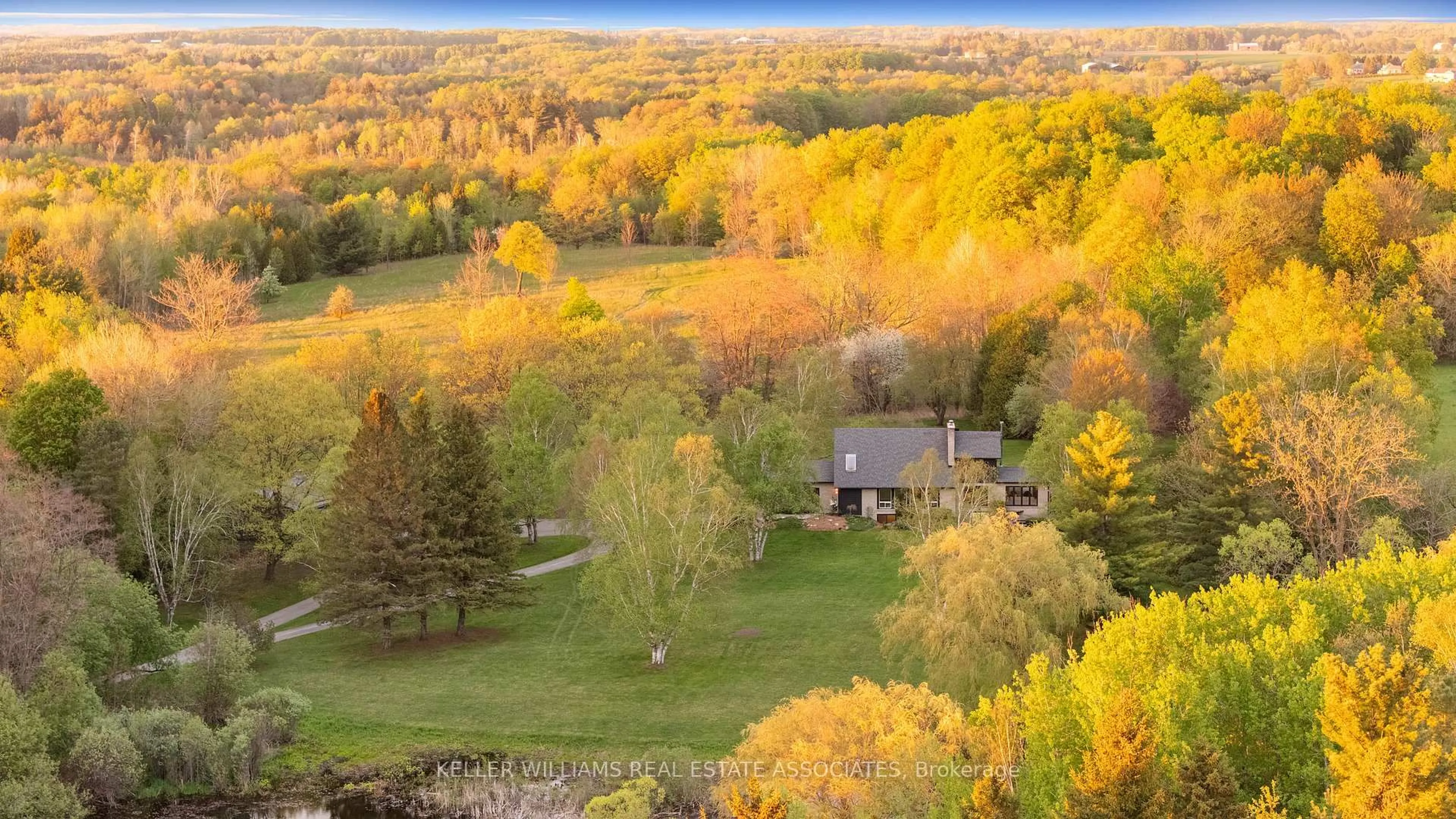 A pic from outside/outdoor area/front of a property/back of a property/a pic from drone, forest/trees view for 15633 Kennedy Rd, Caledon Ontario L7C 2H7