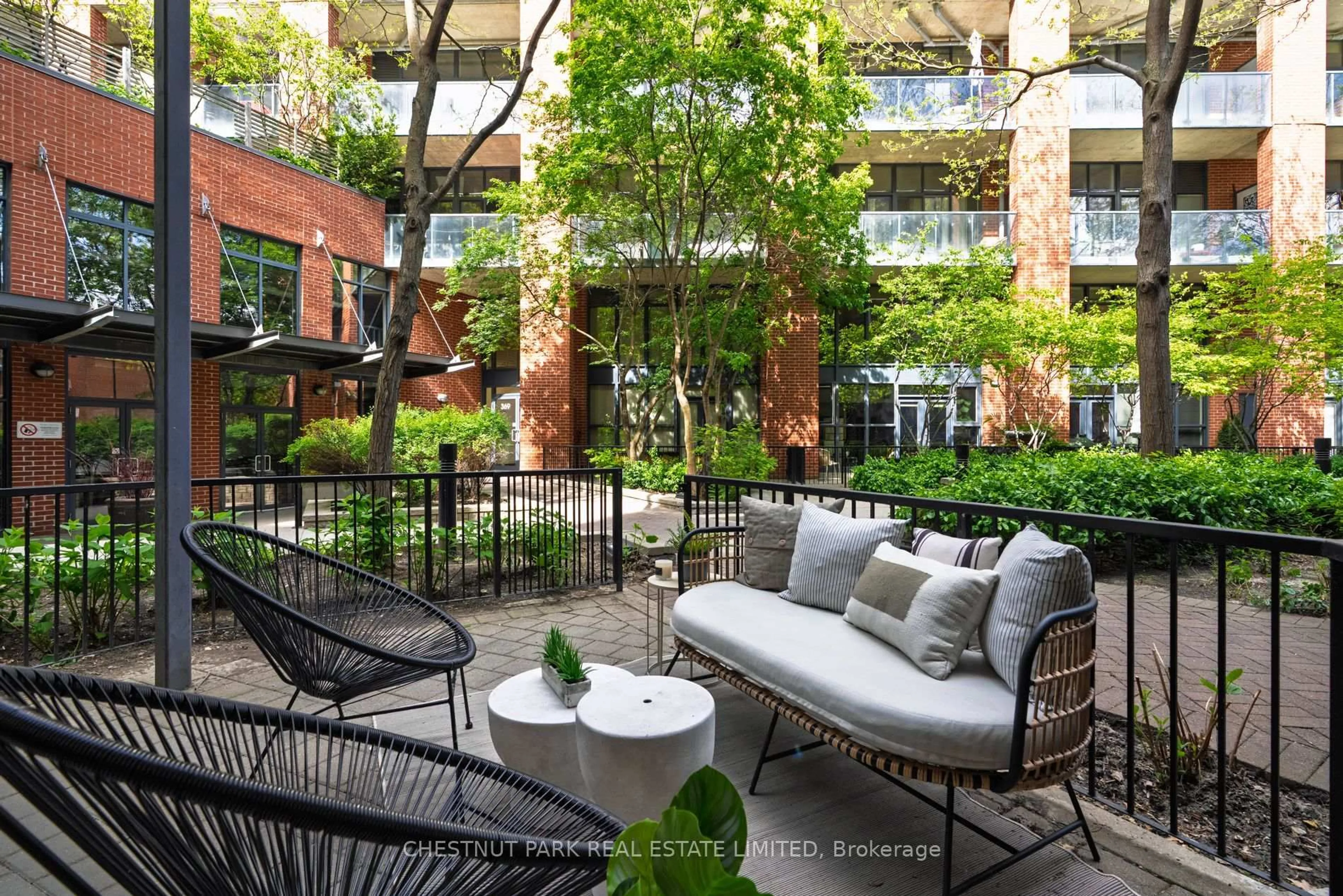 Patio, street for 363 Sorauren Ave #102, Toronto Ontario M6R 3C1