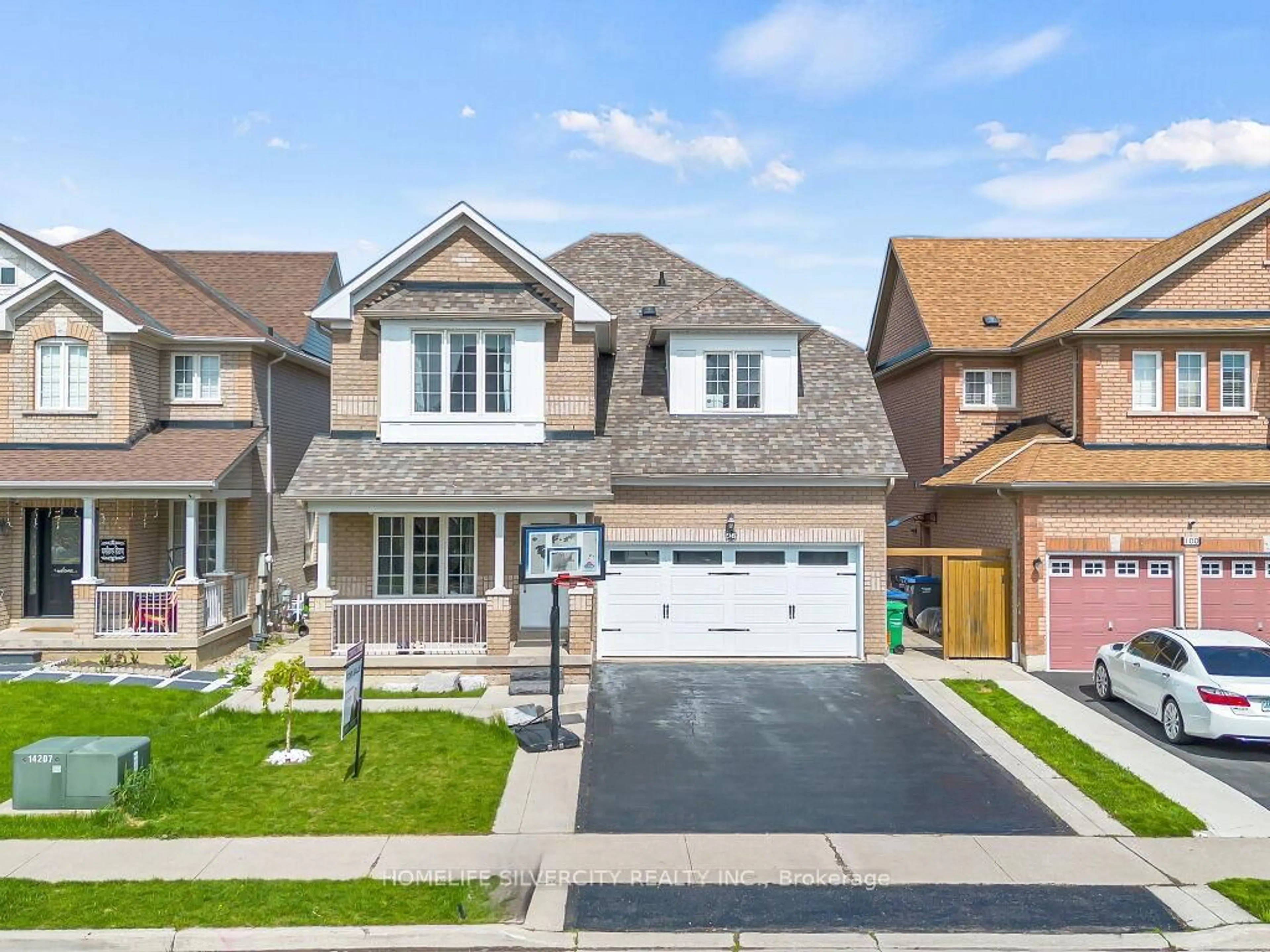 Home with brick exterior material, street for 98 Masters Green Cres, Brampton Ontario L7A 3K5