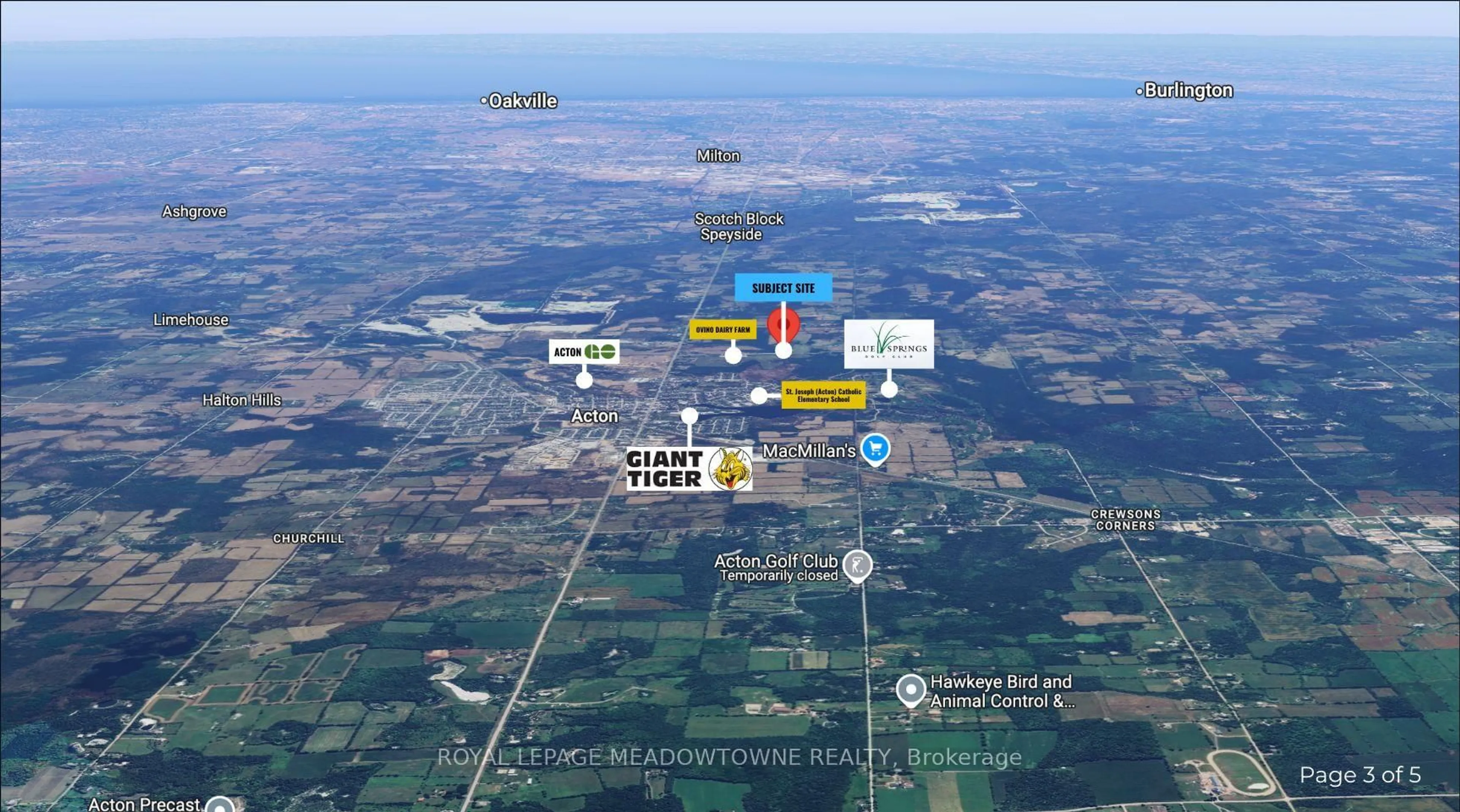 Picture of a map for 7178 25 Side Rd, Halton Hills Ontario L7J 2M1