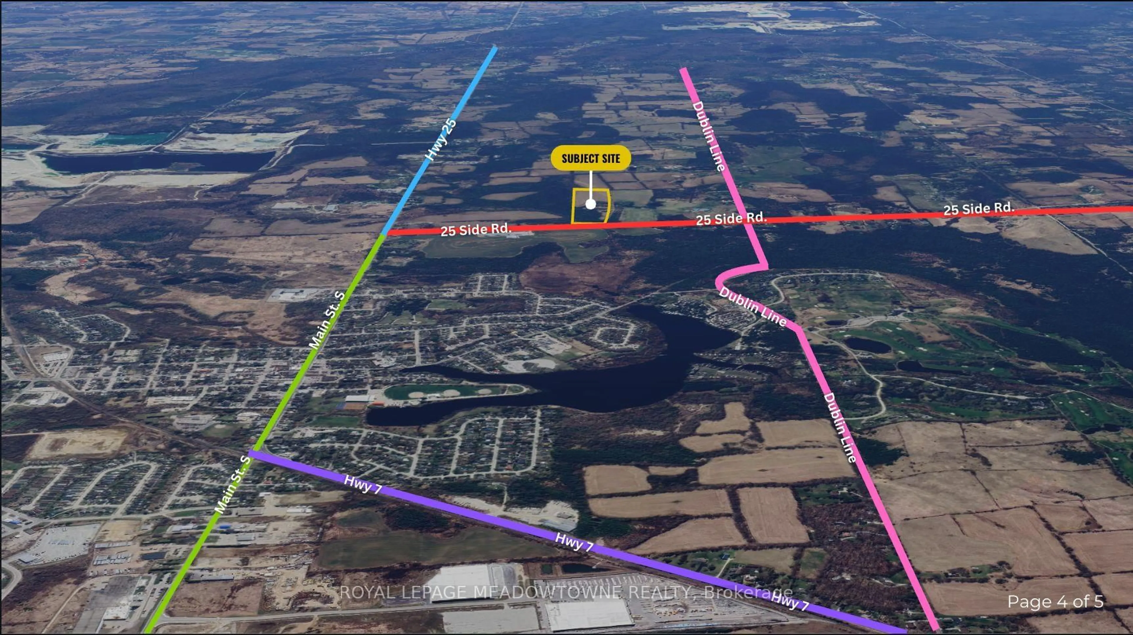 Picture of a map for 7178 25 Side Rd, Halton Hills Ontario L7J 2M1