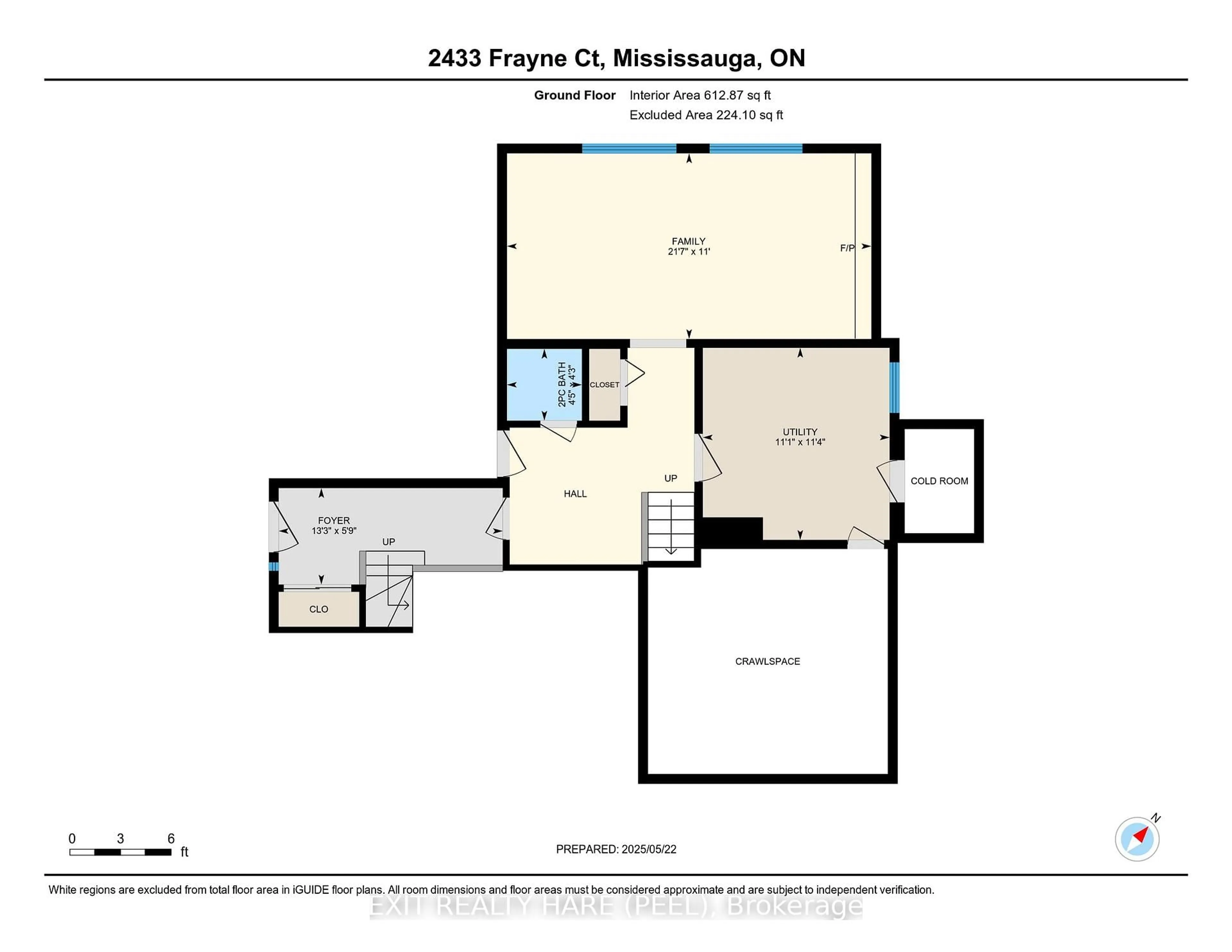Floor plan for 2433 Frayne Crt, Mississauga Ontario L5A 3X7