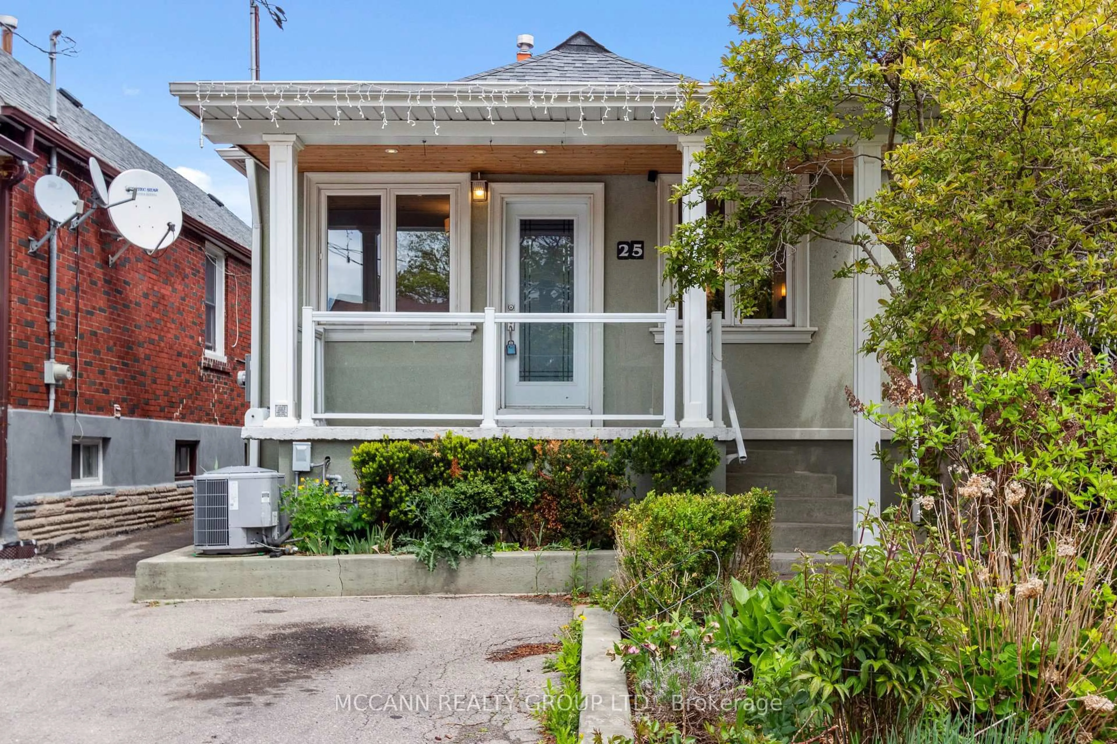 Home with brick exterior material, street for 25 Branstone Rd, Toronto Ontario M6E 4E3