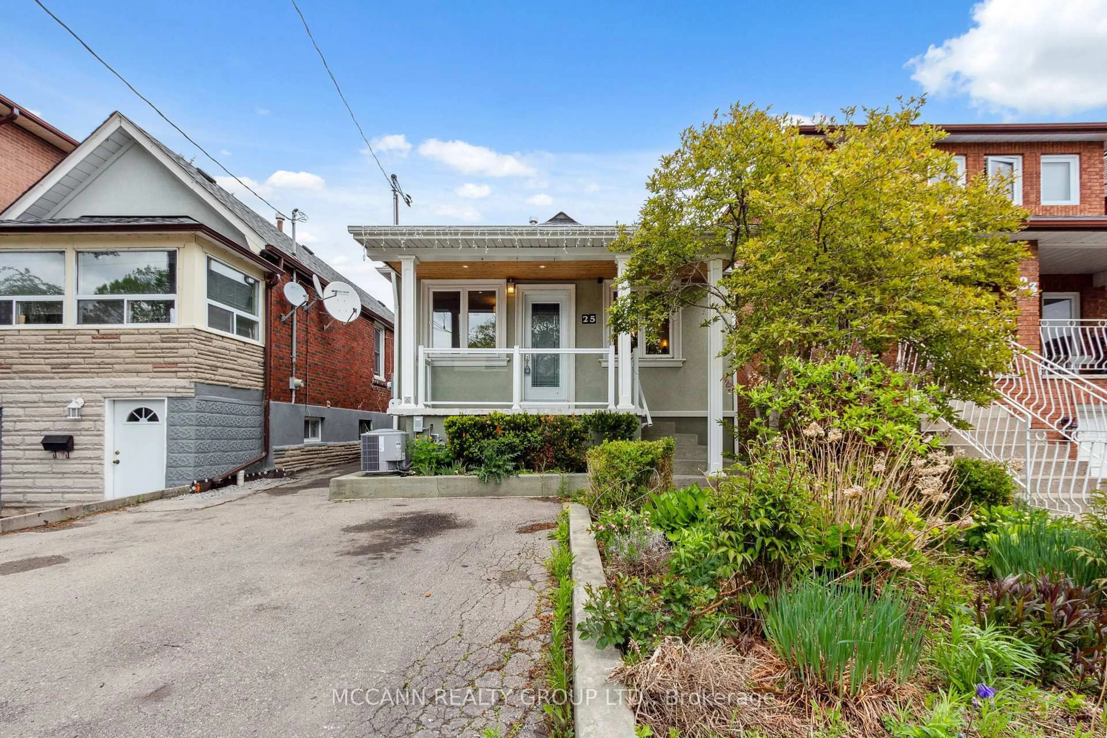 Home with brick exterior material, street for 25 Branstone Rd, Toronto Ontario M6E 4E3
