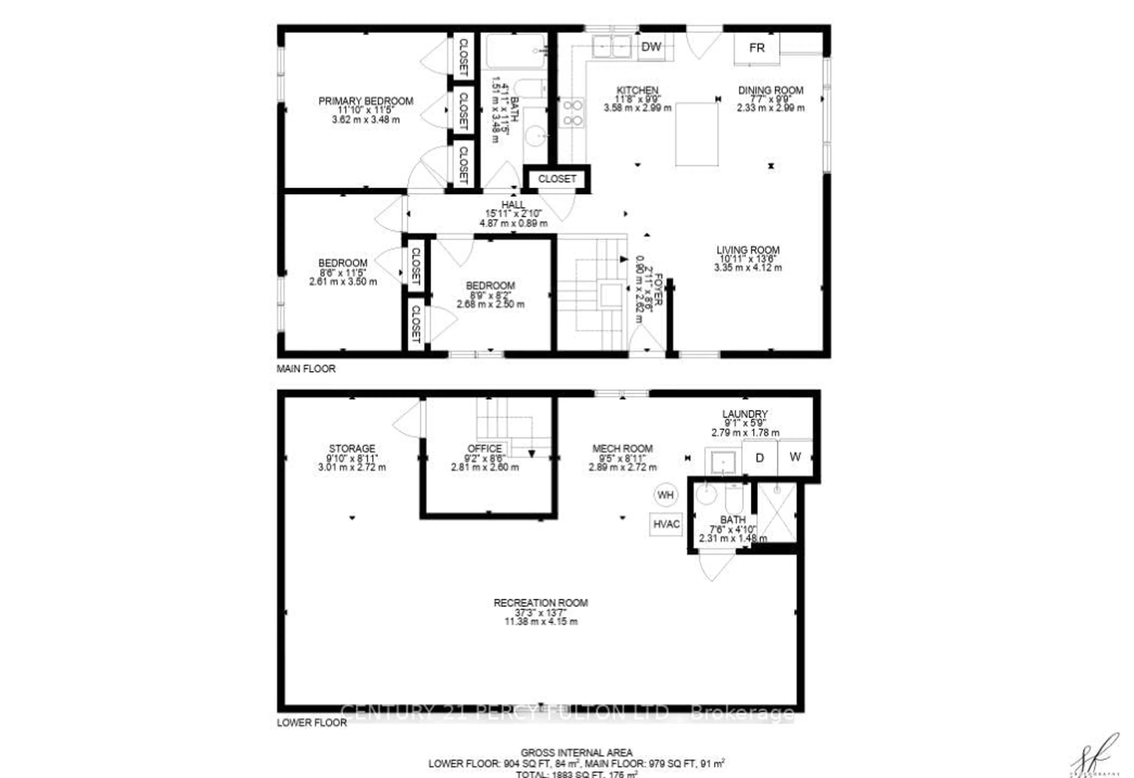 Floor plan for 52 Epsom Downs Dr, Brampton Ontario L6T 1Y8