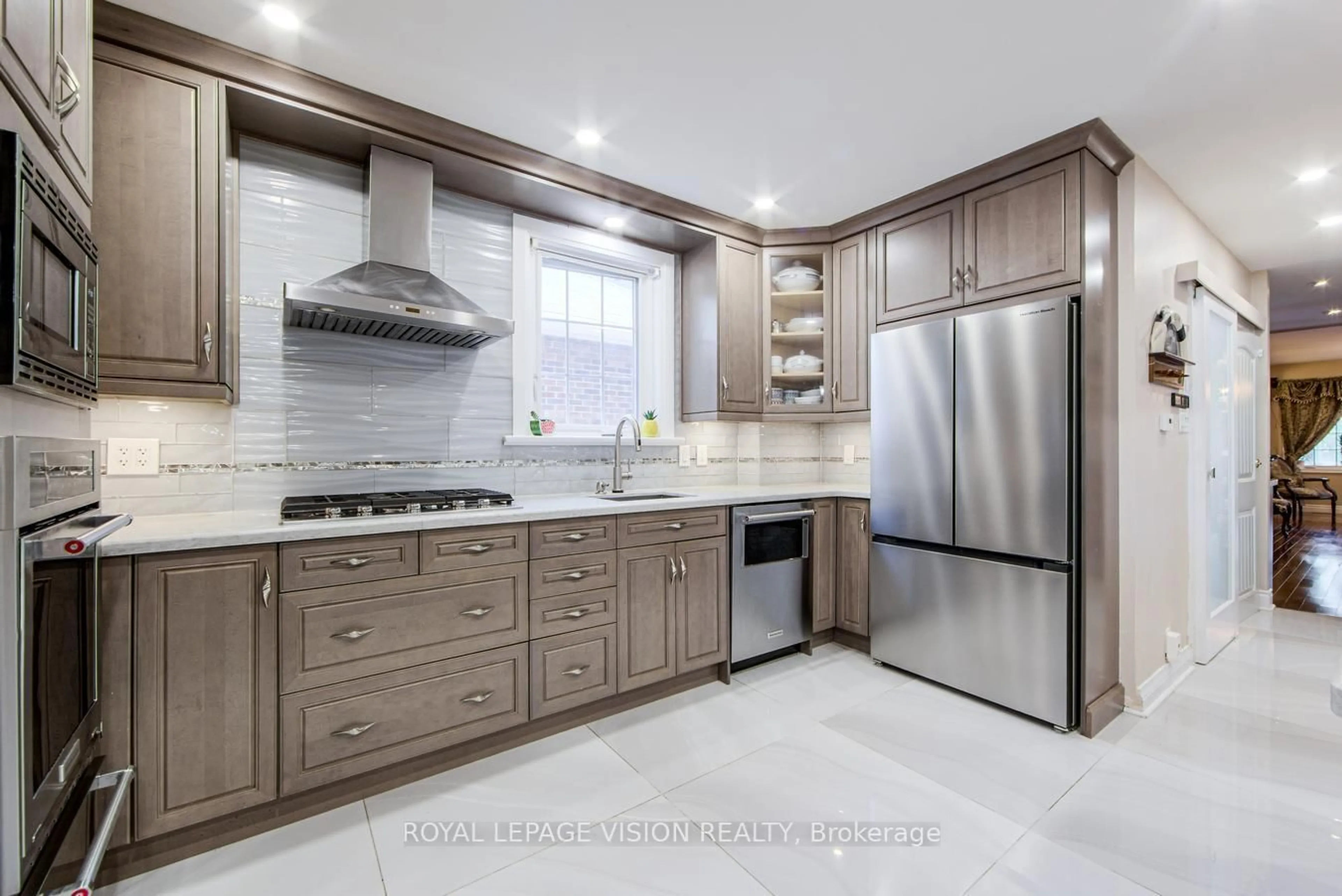 Contemporary kitchen, ceramic/tile floor for 79 Foxwell St, Toronto Ontario M6N 1Y9