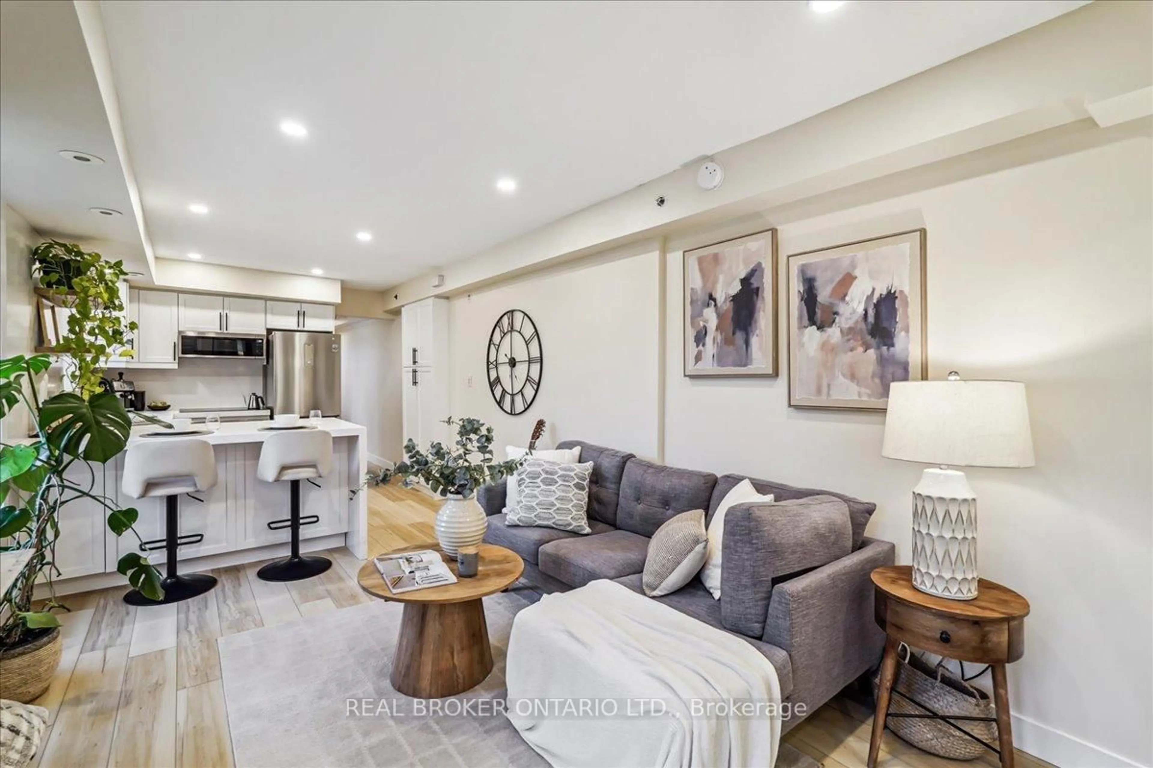 Living room with furniture, unknown for 22 Laidlaw St #1233C, Toronto Ontario M6K 1X2