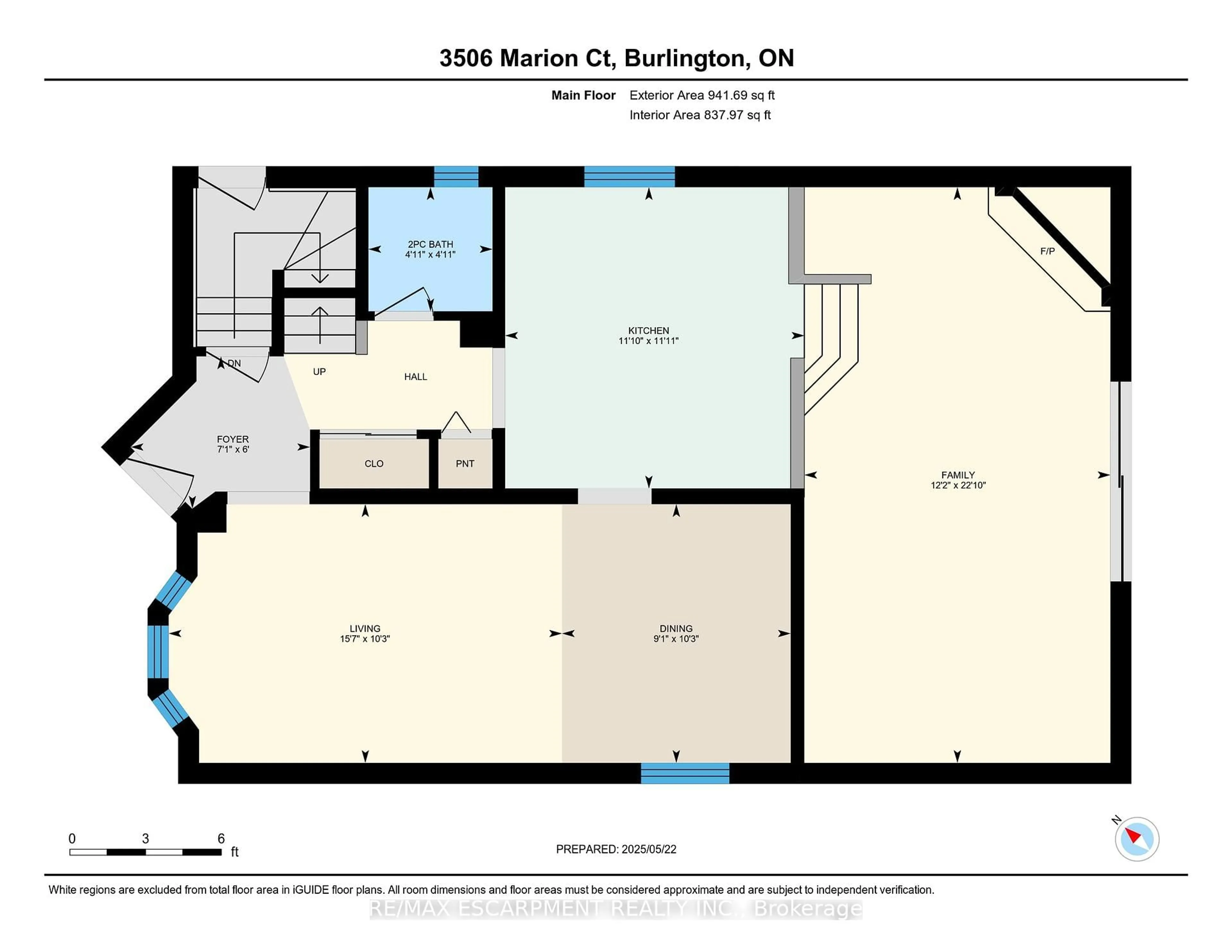 Floor plan for 3506 Marion Crt, Burlington Ontario L7M 3E8