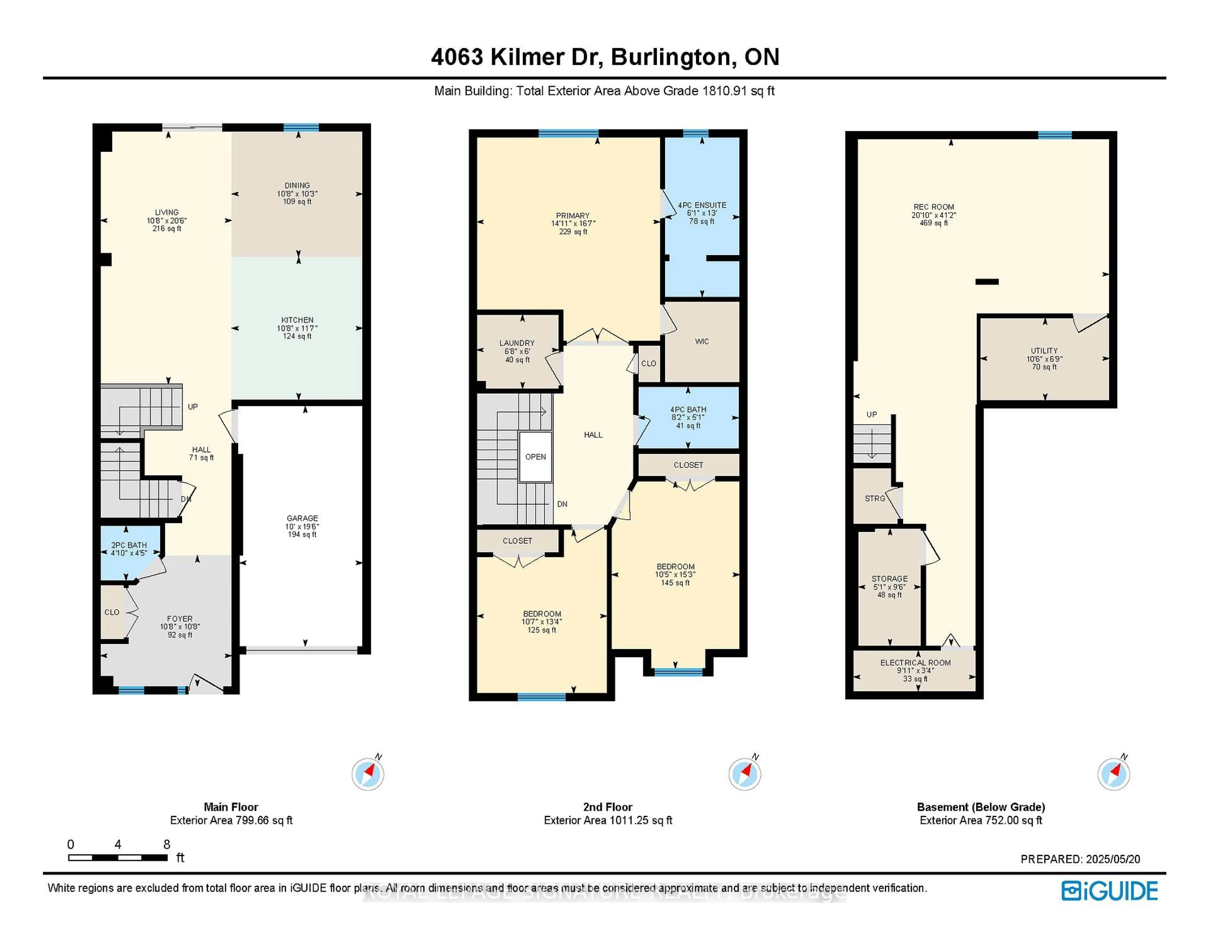 Floor plan for 4063 Kilmer Dr, Burlington Ontario L7M 5A6