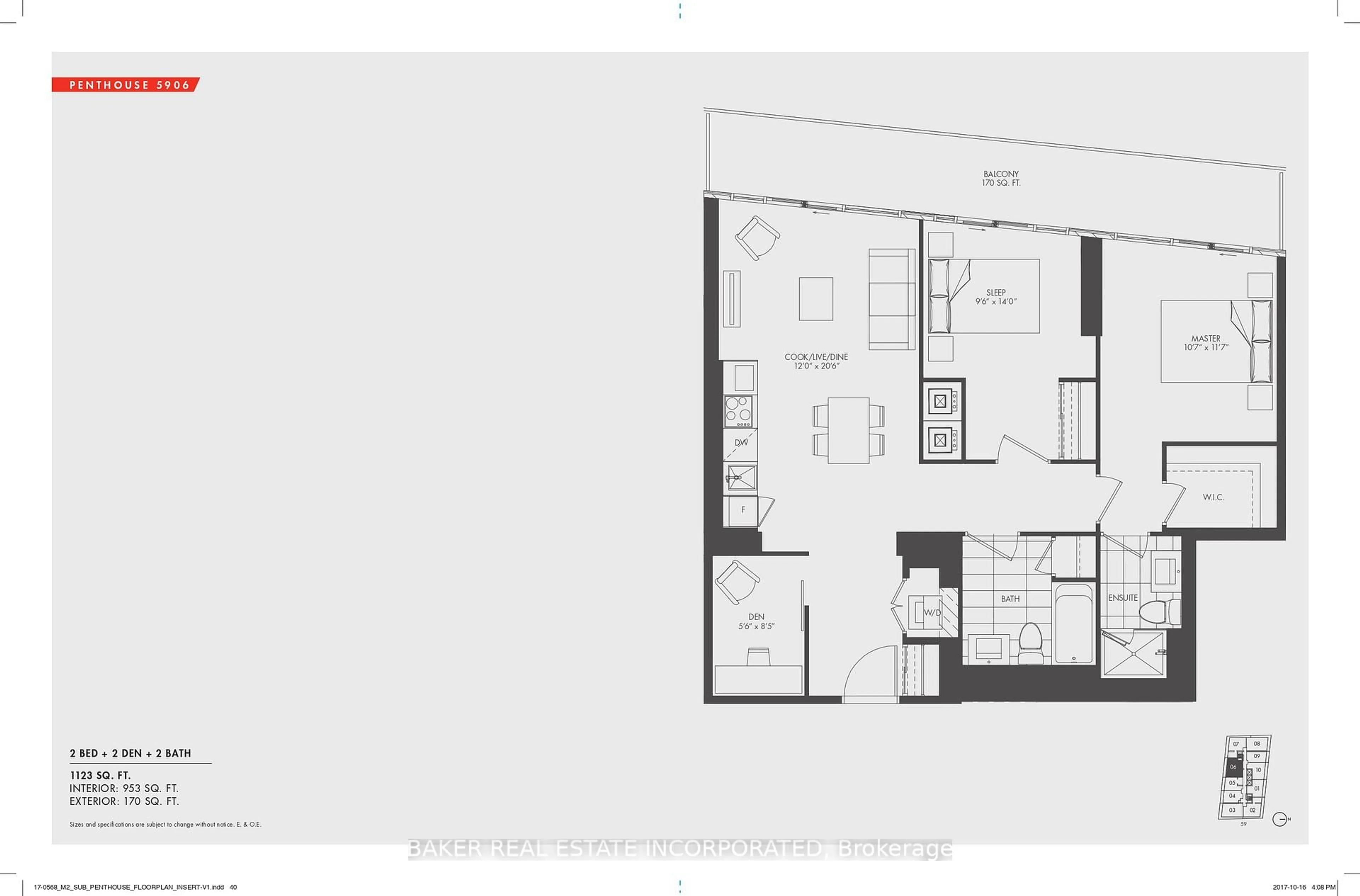 Floor plan for 3883 Quartz Rd #5906, Mississauga Ontario L5B 0M4