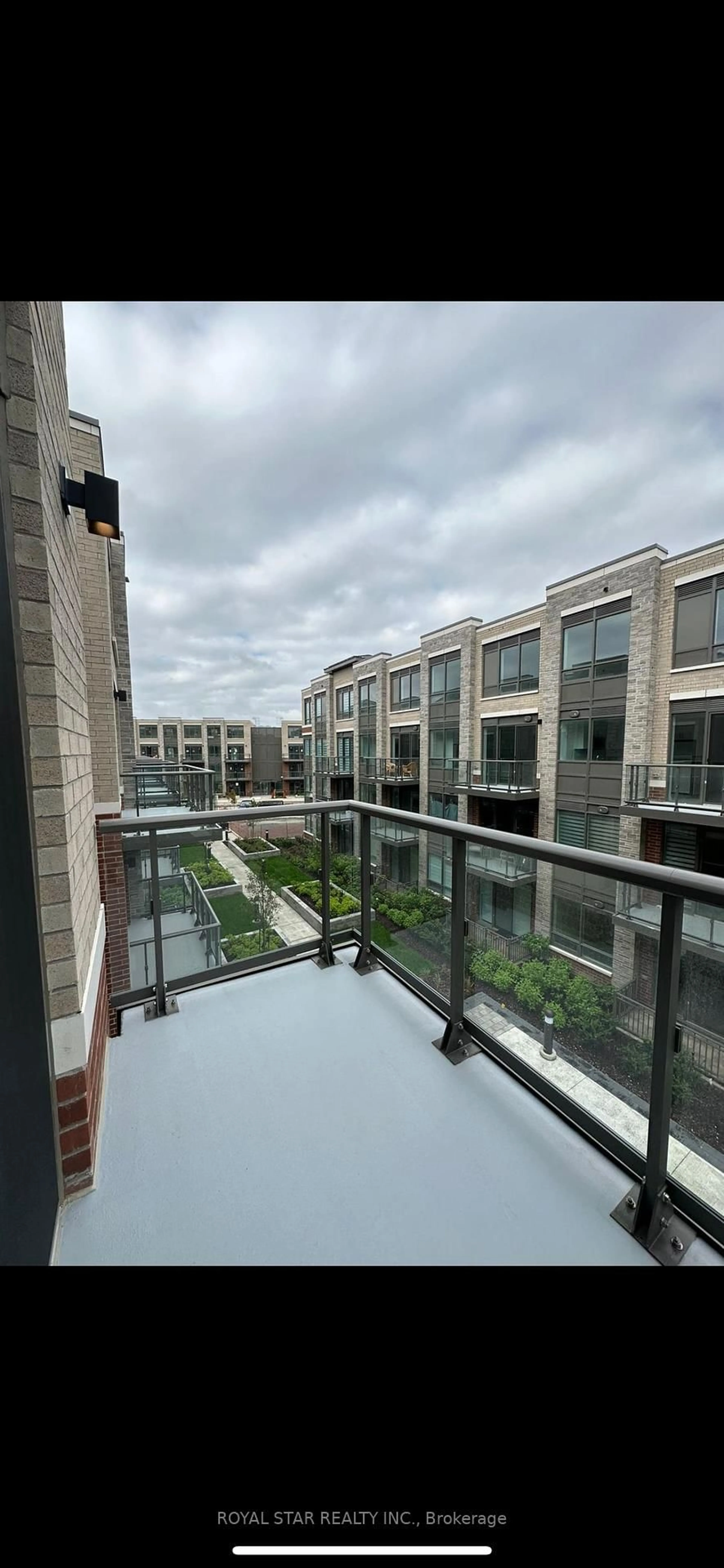 Balcony in the apartment, city buildings view from balcony for 95 Attmar Dr #314, Brampton Ontario L6P 0Y6