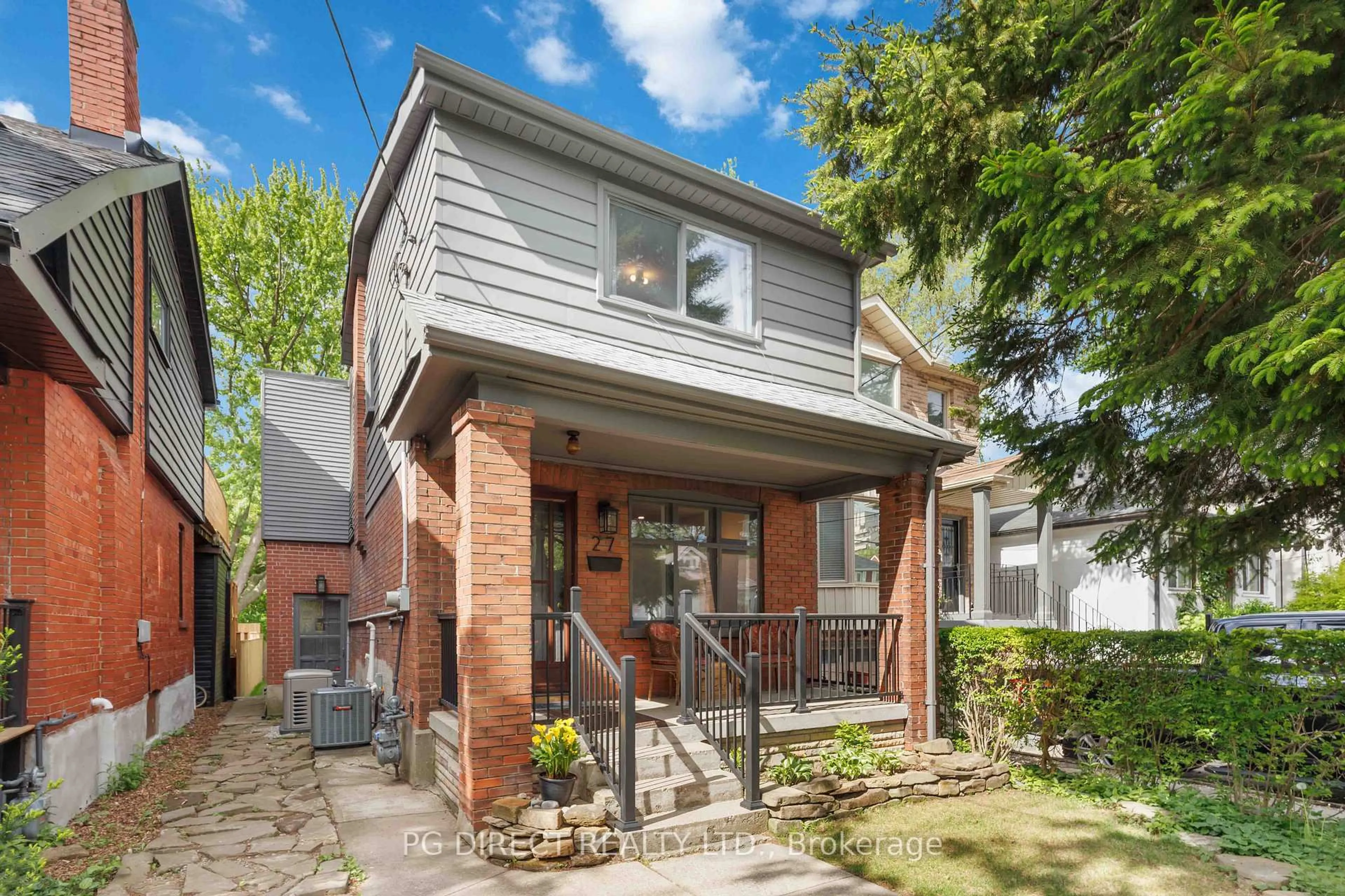 Home with brick exterior material, street for 27 Warren Cres, Toronto Ontario M6S 4S1