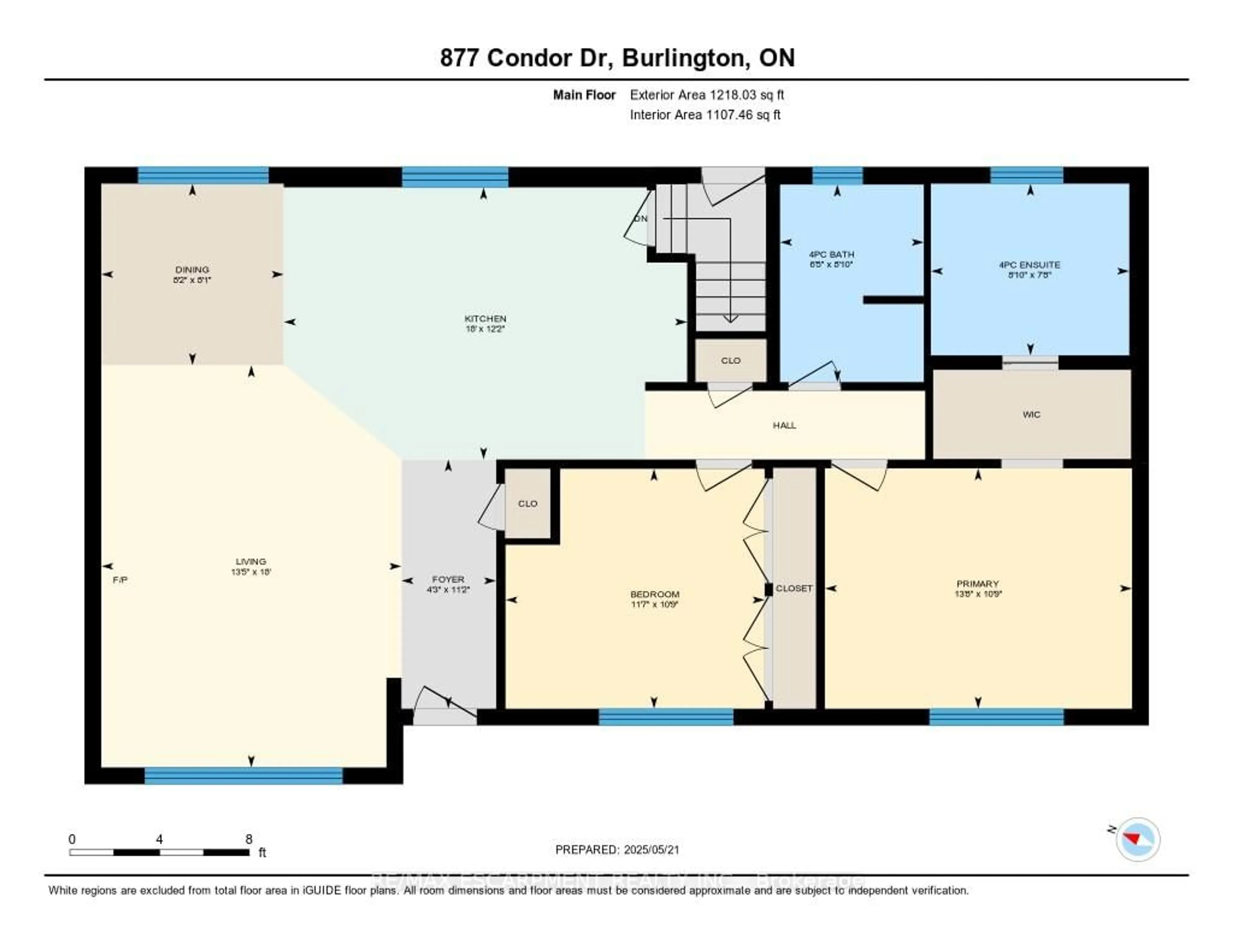 Floor plan for 877 Condor Dr, Burlington Ontario L7T 3A8